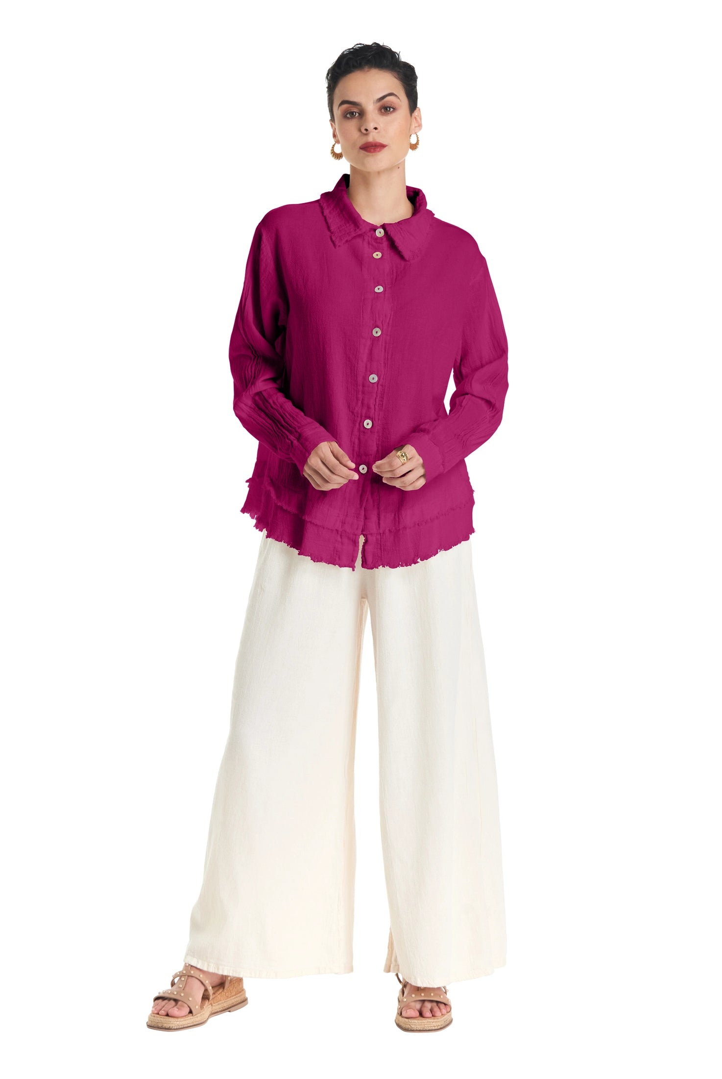 Urban Cotton Gauze Blouse-Oh My Gauze