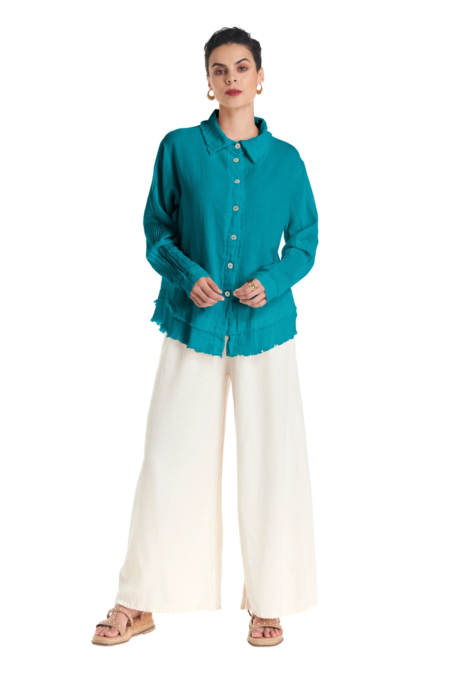 Urban Cotton Gauze Blouse-Oh My Gauze