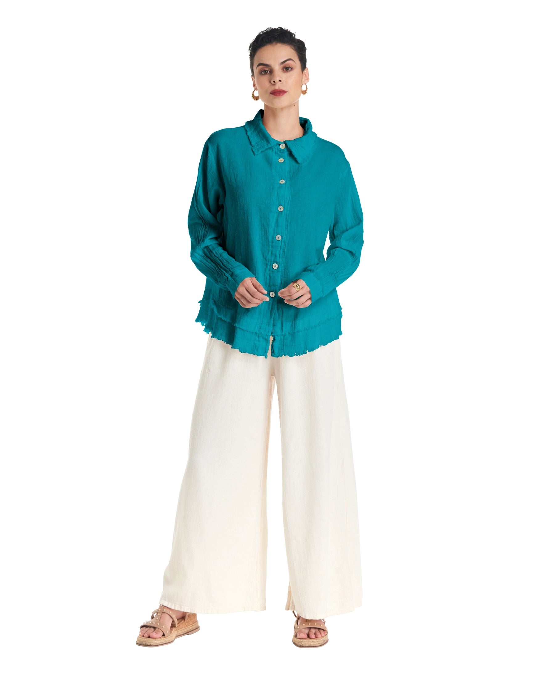 Urban Cotton Gauze Blouse-Oh My Gauze