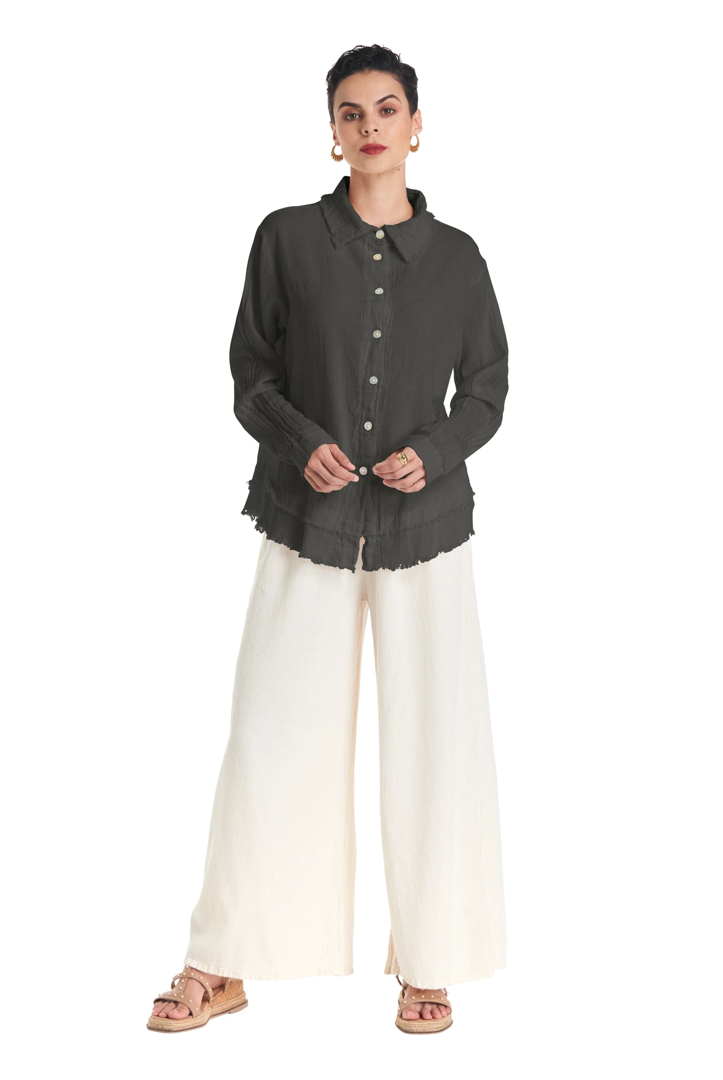 Urban Cotton Gauze Blouse-Oh My Gauze