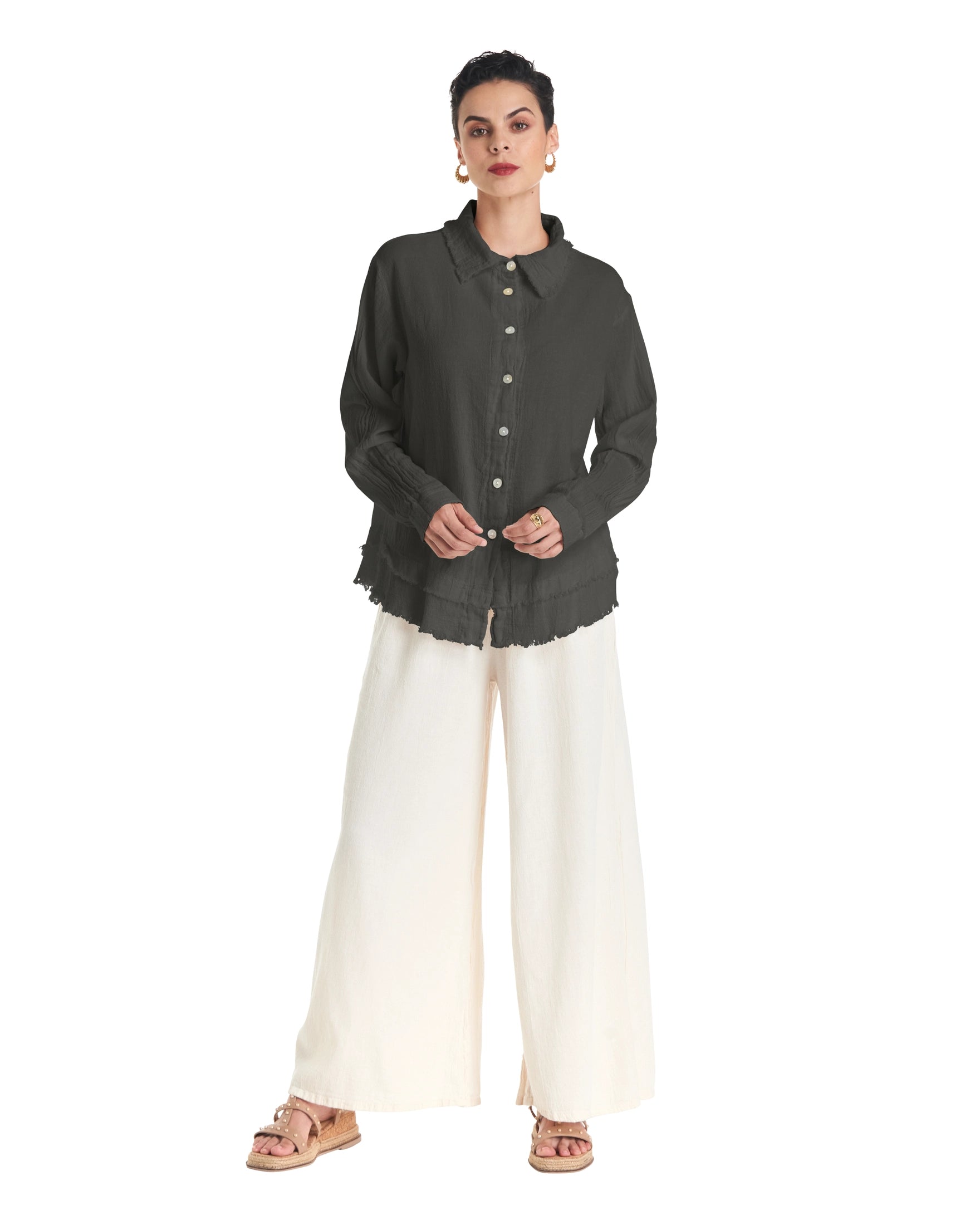 Urban Cotton Gauze Blouse-Oh My Gauze