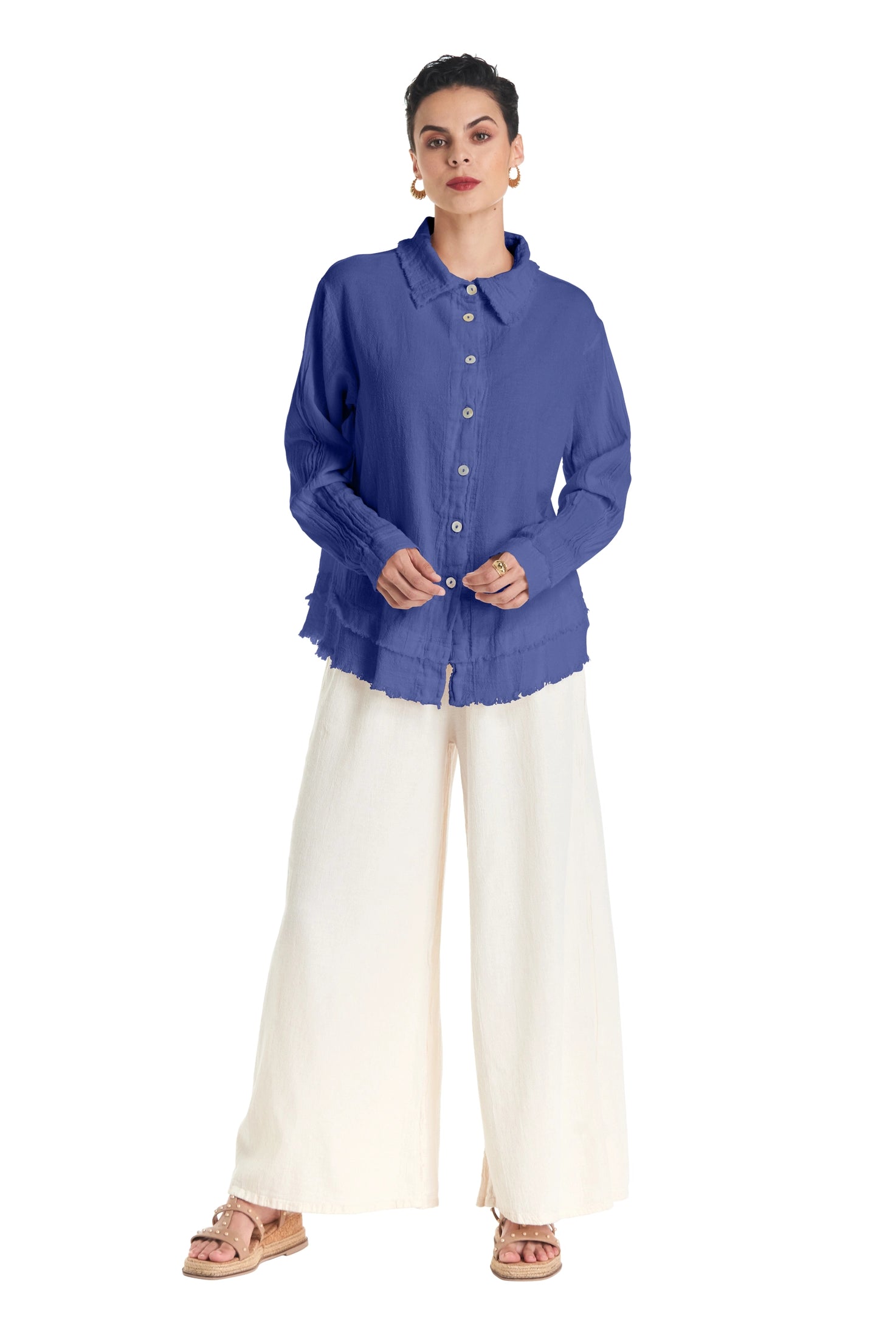 Urban Cotton Gauze Blouse-Oh My Gauze