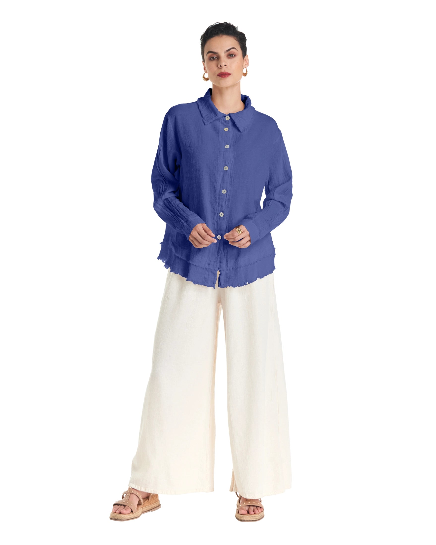 Urban Cotton Gauze Blouse-Oh My Gauze