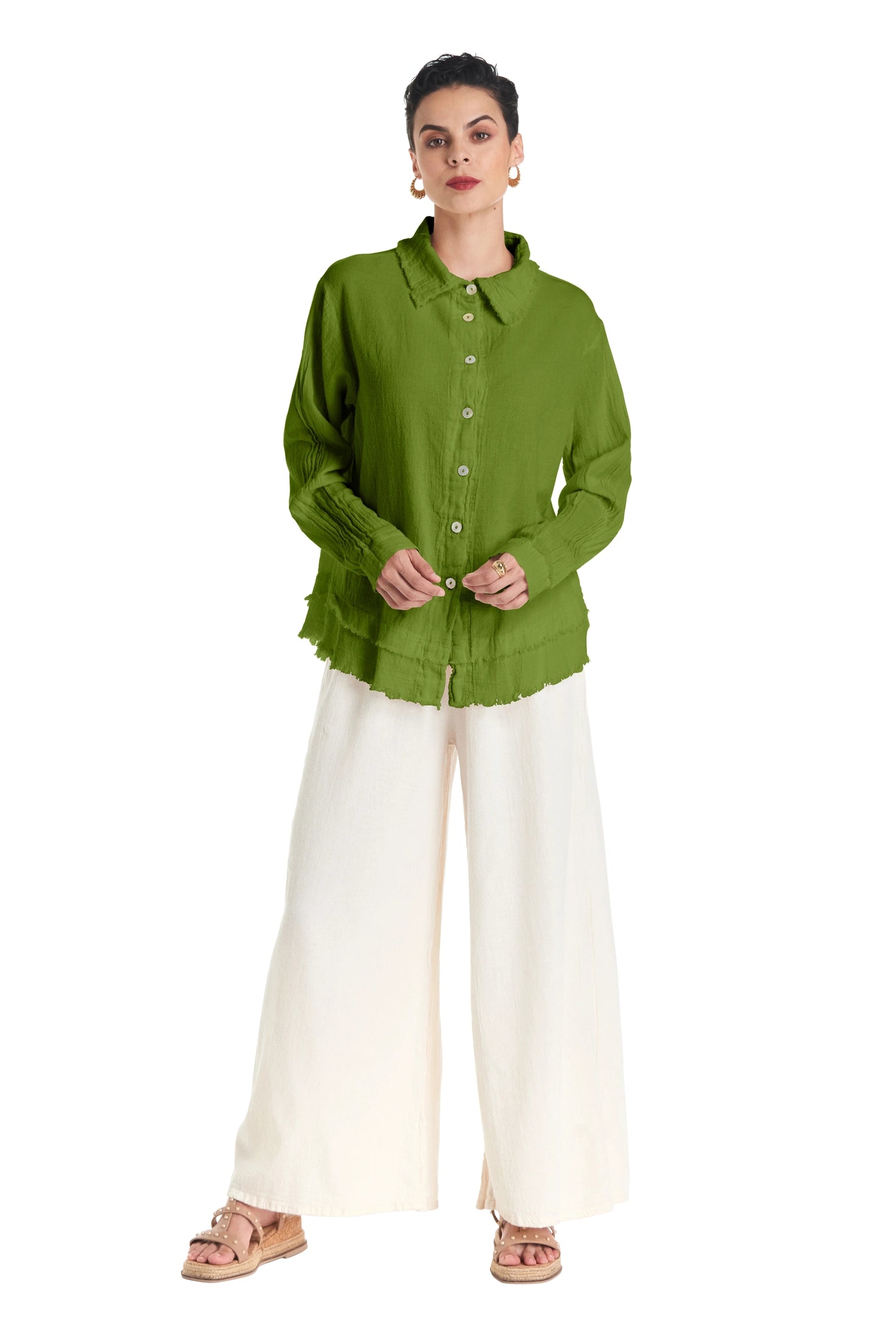 Urban Cotton Gauze Blouse-Oh My Gauze