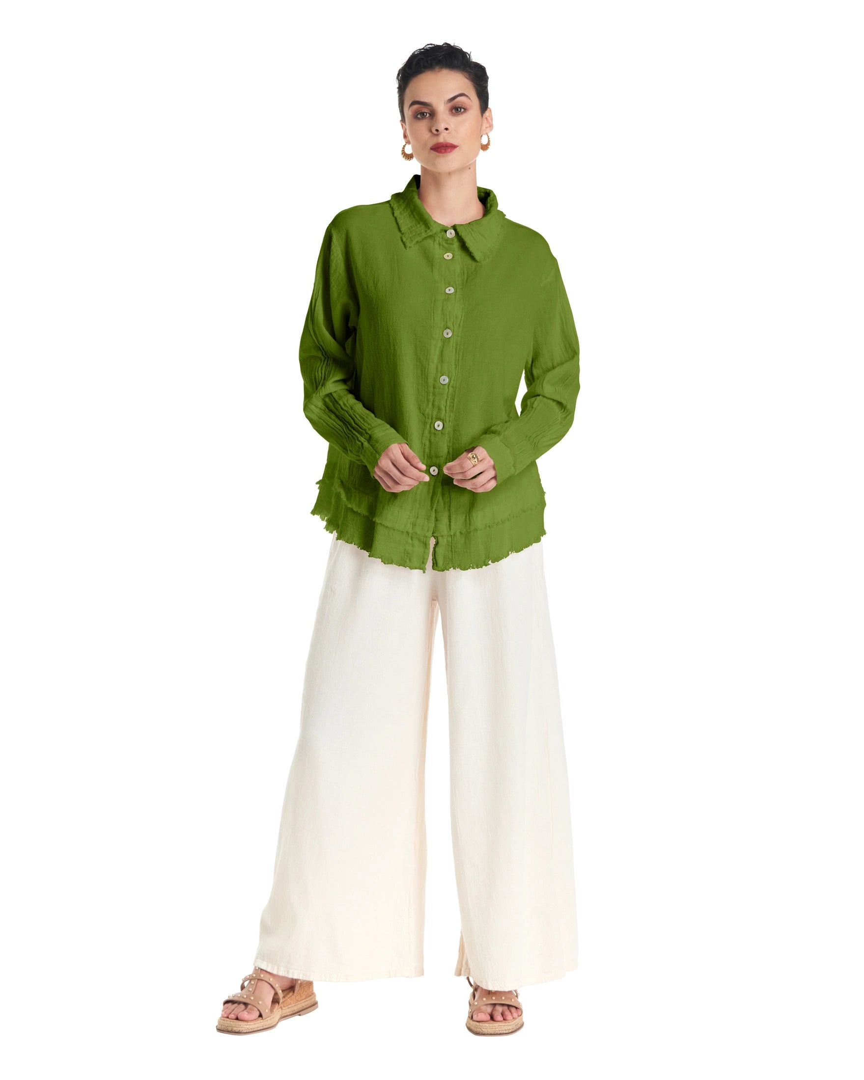 Urban Cotton Gauze Blouse-Oh My Gauze