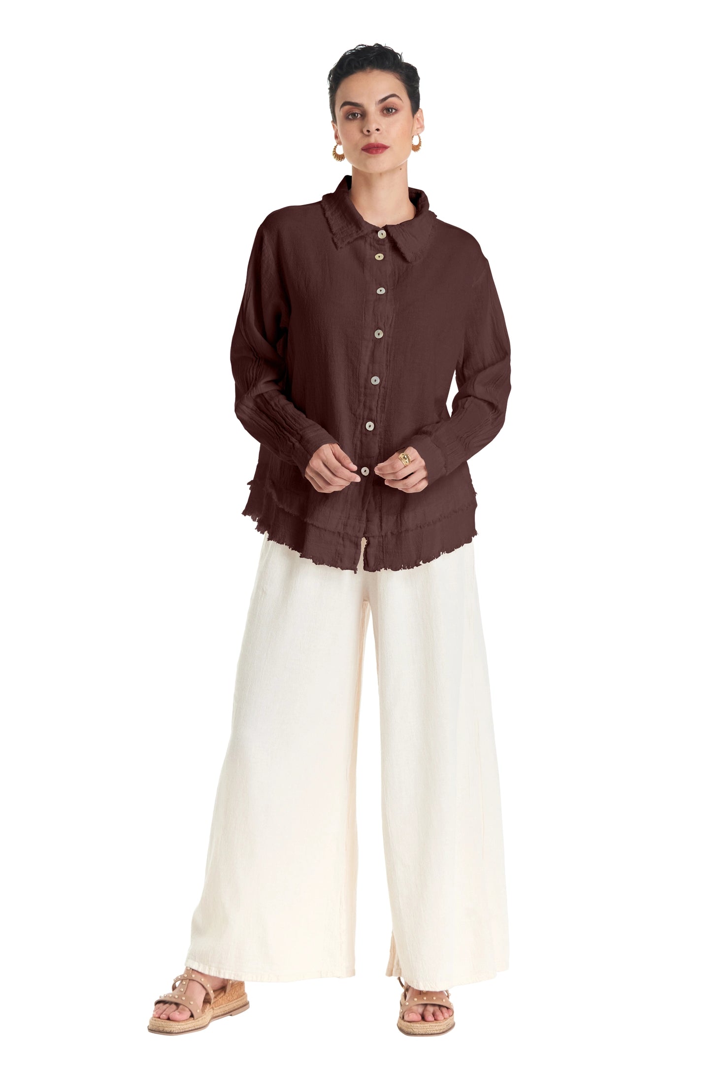 Urban Cotton Gauze Blouse-Oh My Gauze