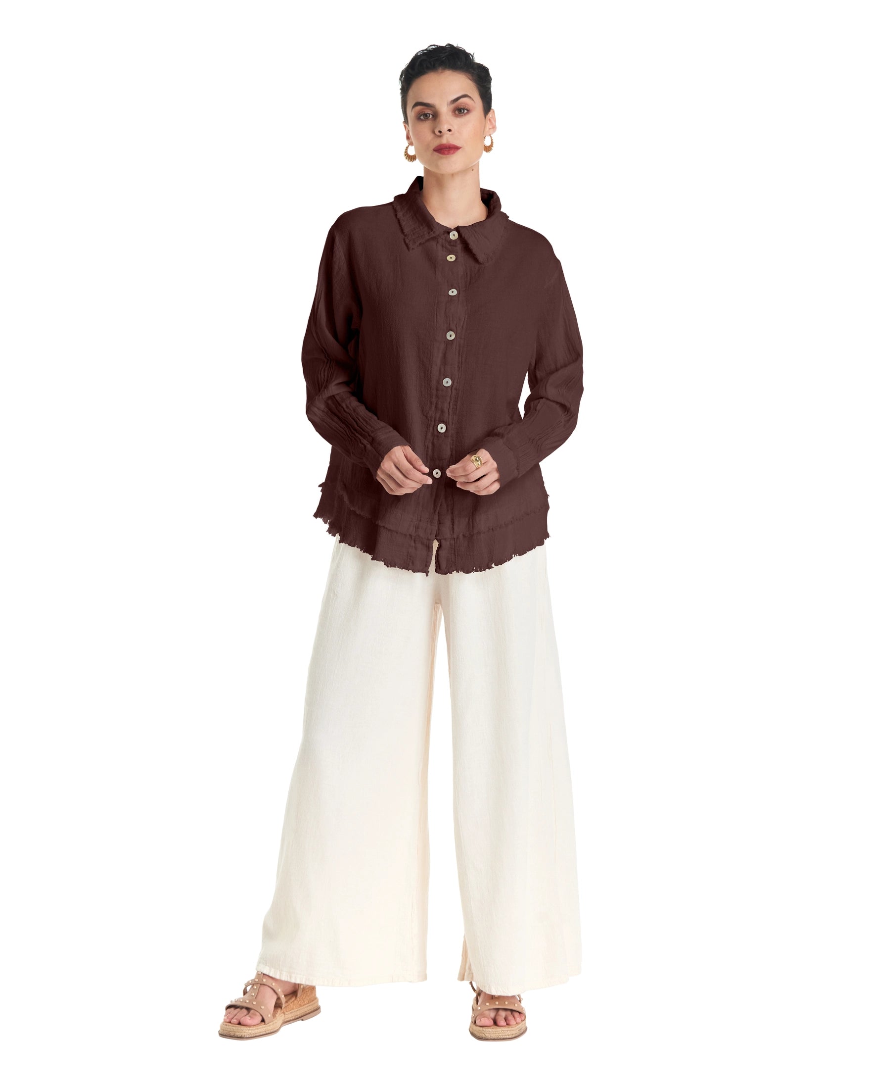 Urban Cotton Gauze Blouse - Final Sale-Oh My Gauze