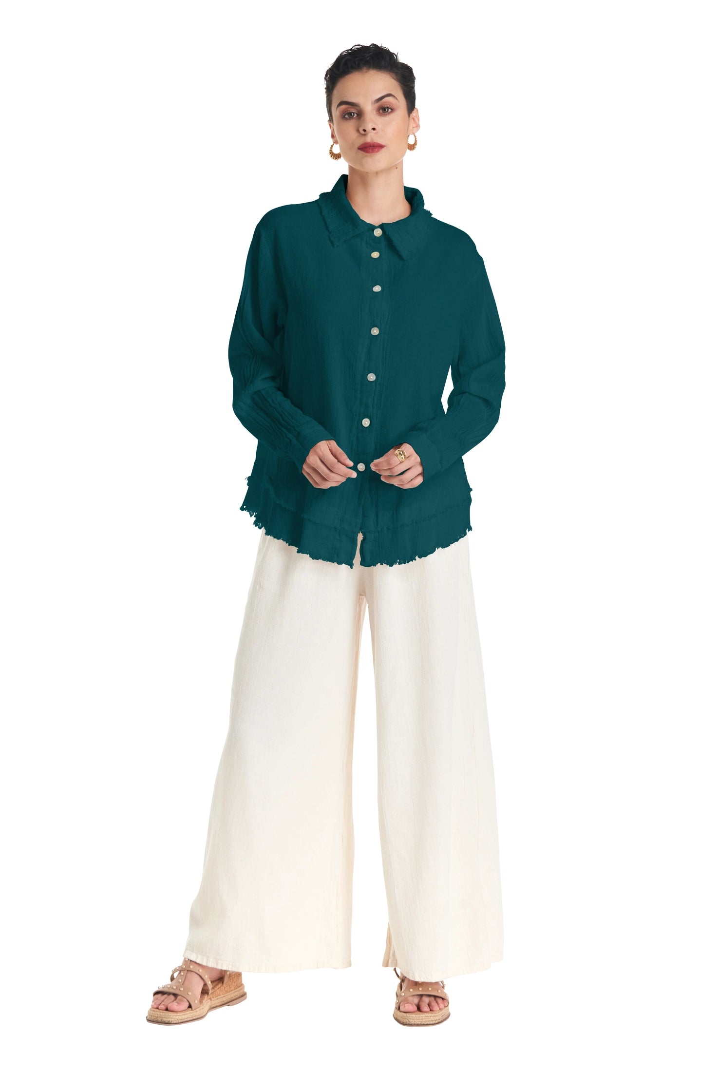 Urban Cotton Gauze Blouse-Oh My Gauze