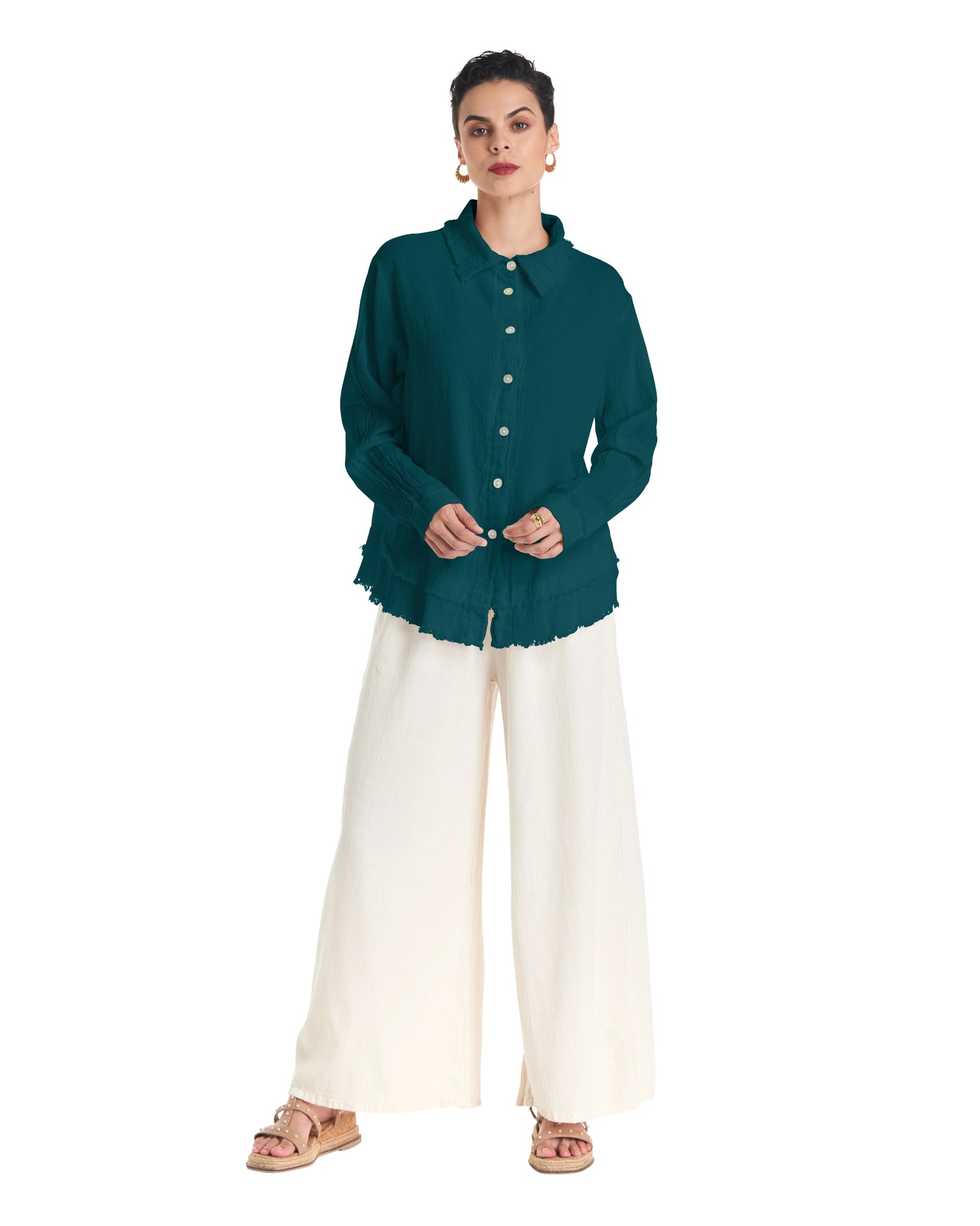 Urban Cotton Gauze Blouse-Oh My Gauze