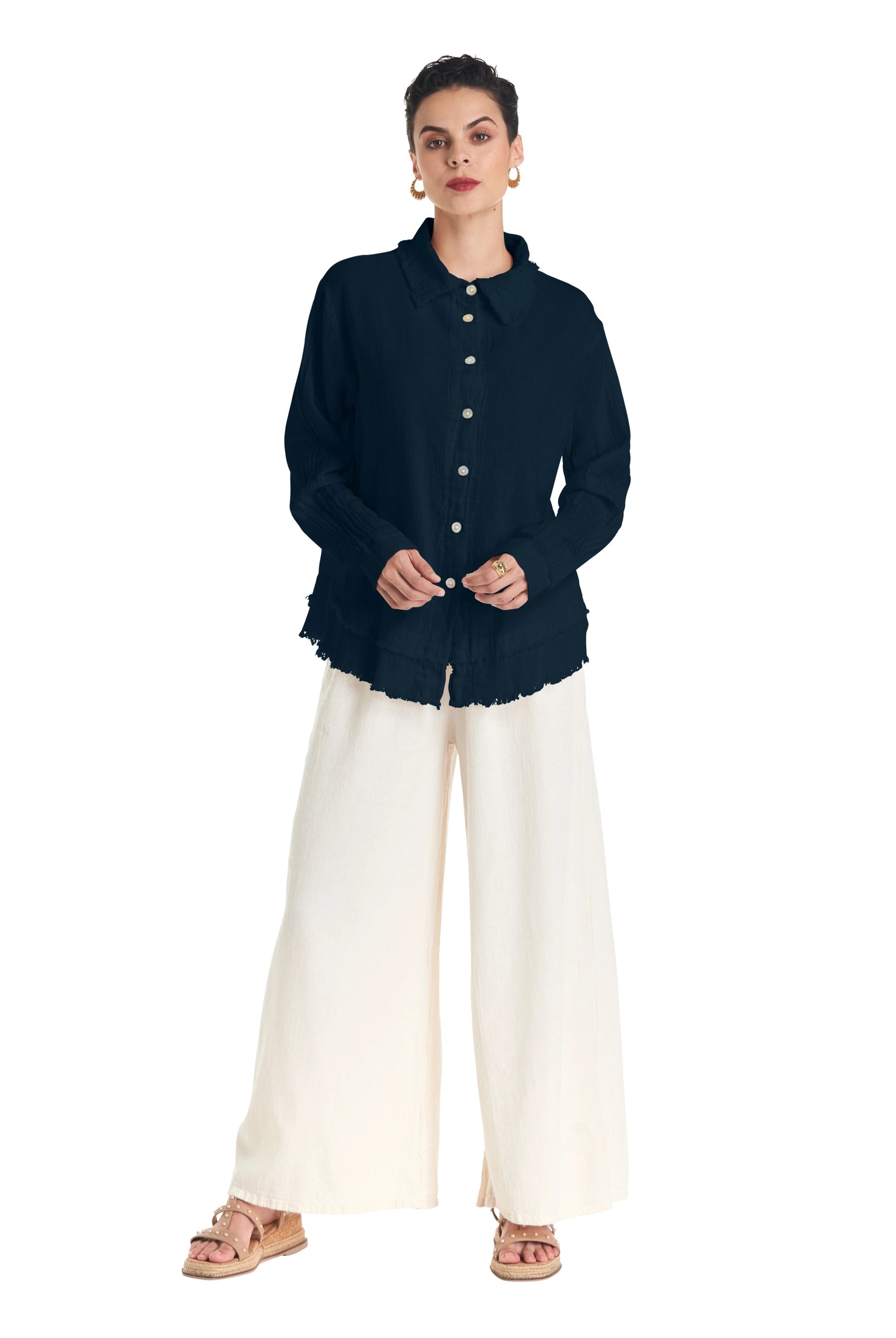 Urban Cotton Gauze Blouse-Oh My Gauze