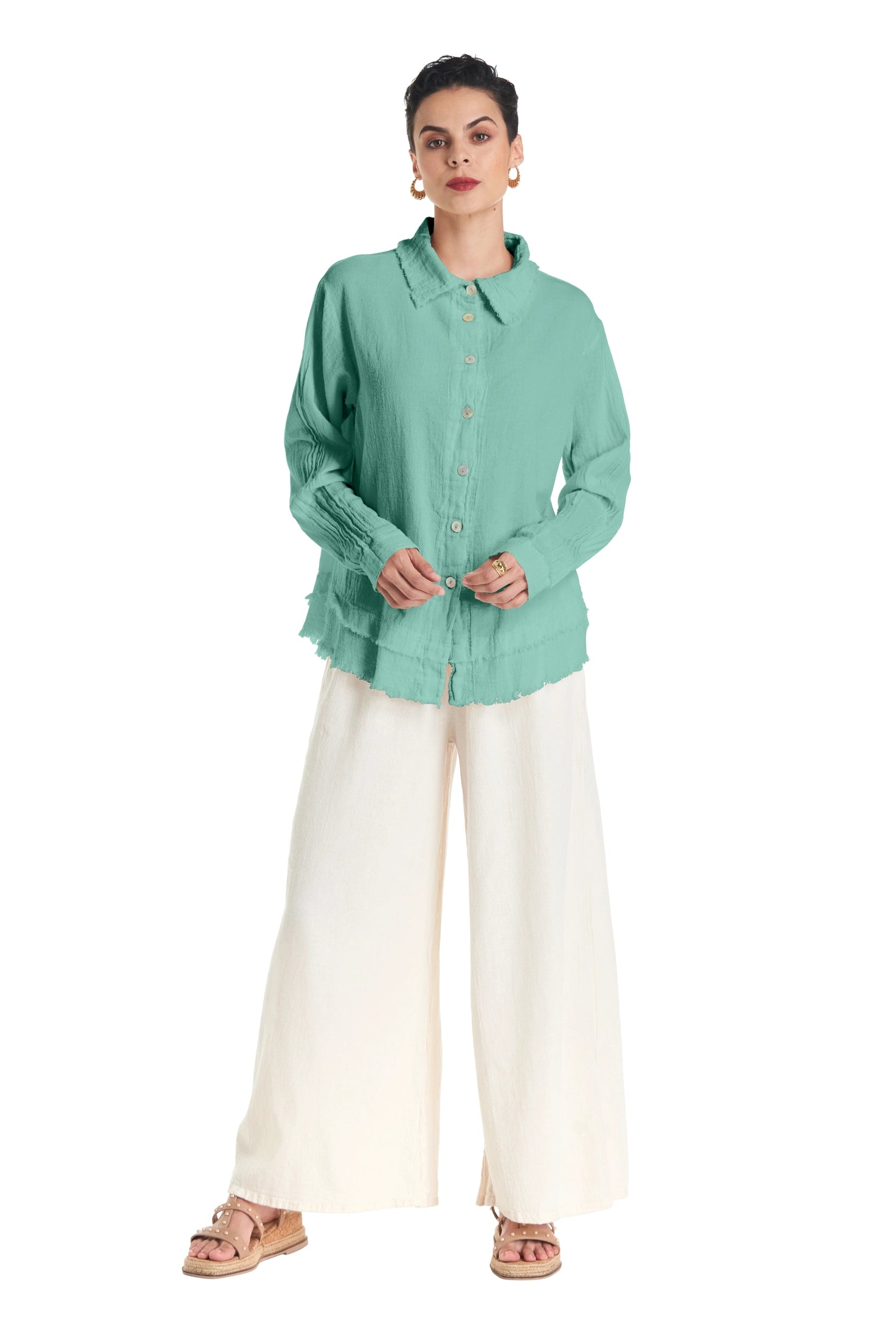 Urban Cotton Gauze Blouse-Oh My Gauze