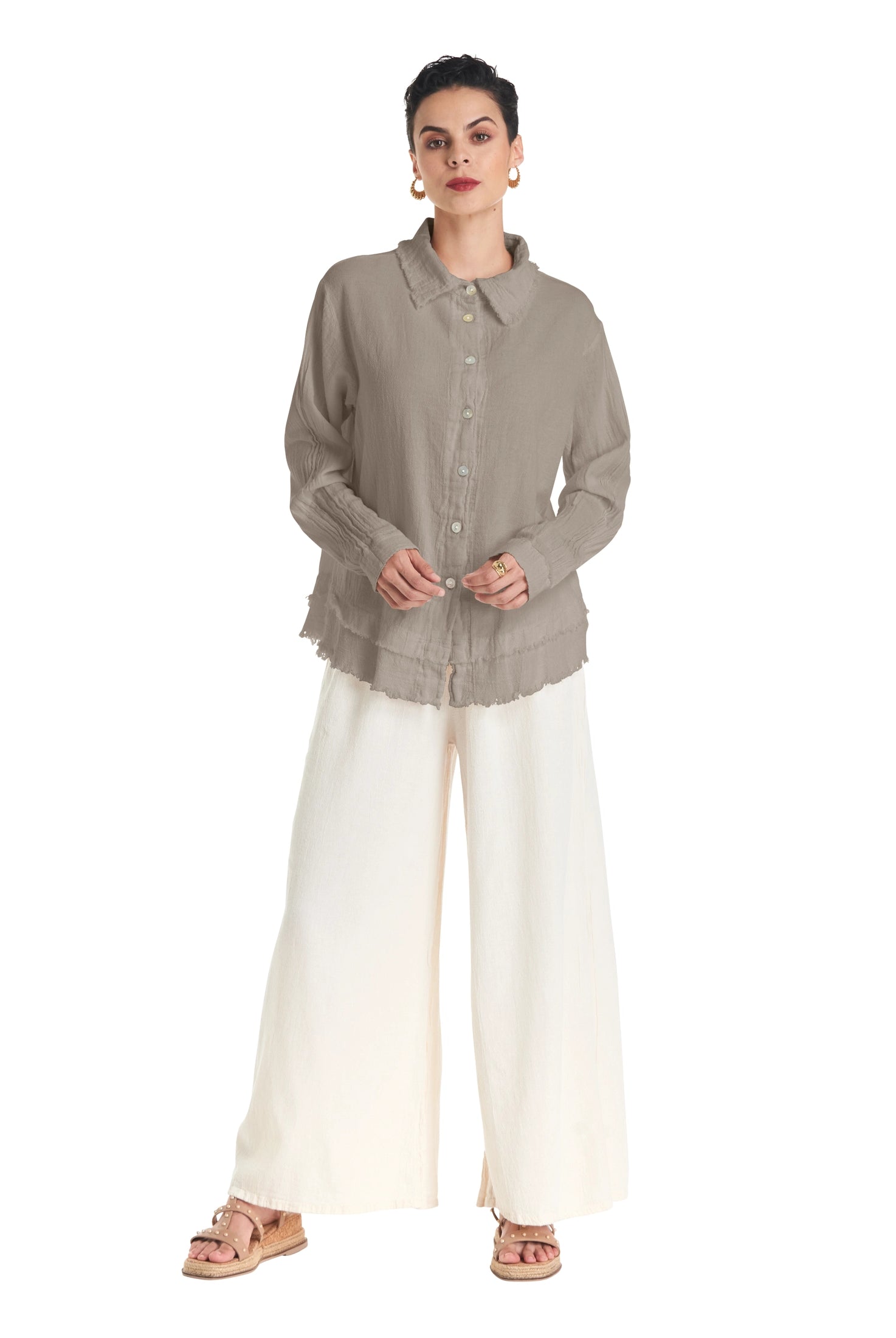 Urban Cotton Gauze Blouse-Oh My Gauze