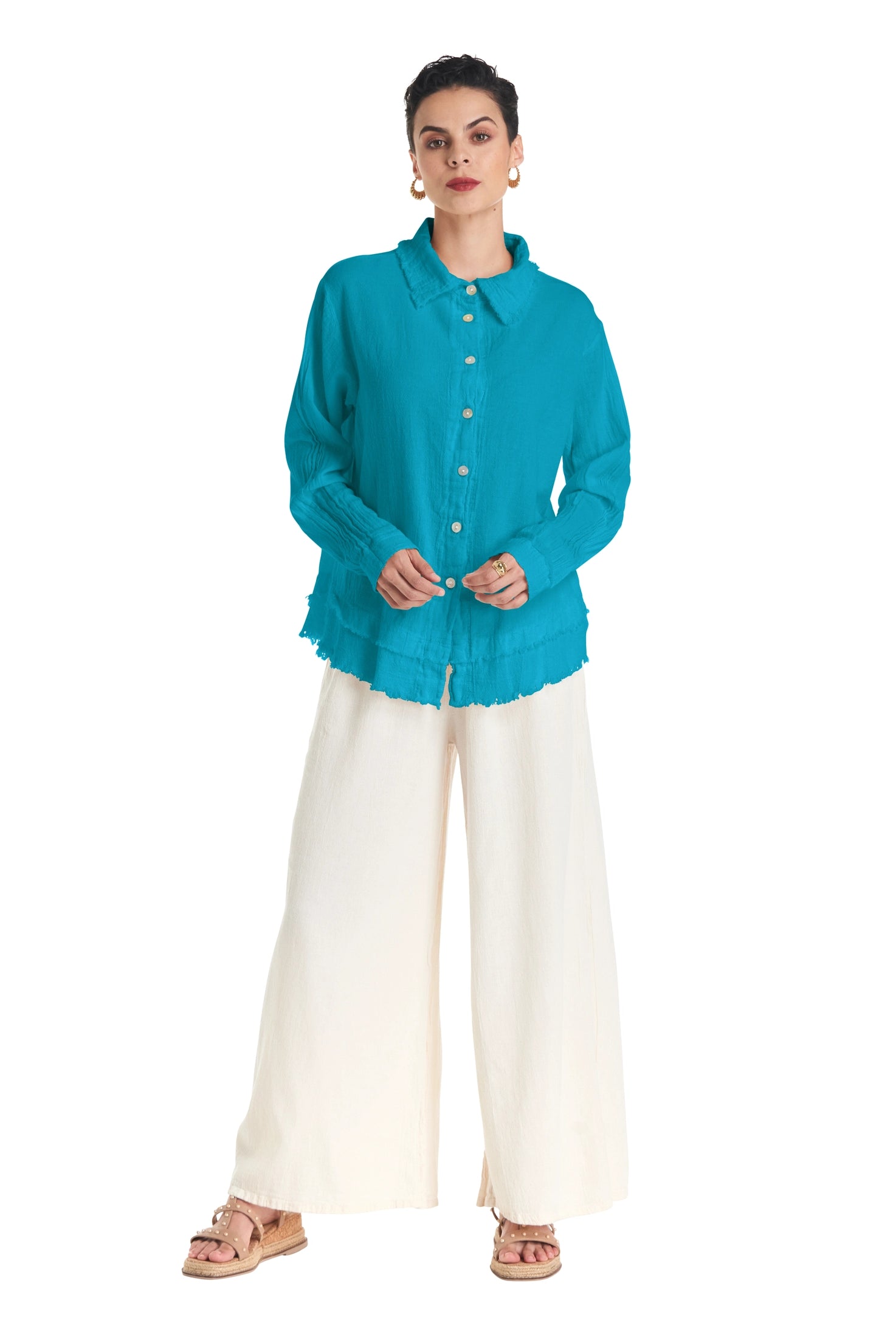 Urban Cotton Gauze Blouse-Oh My Gauze