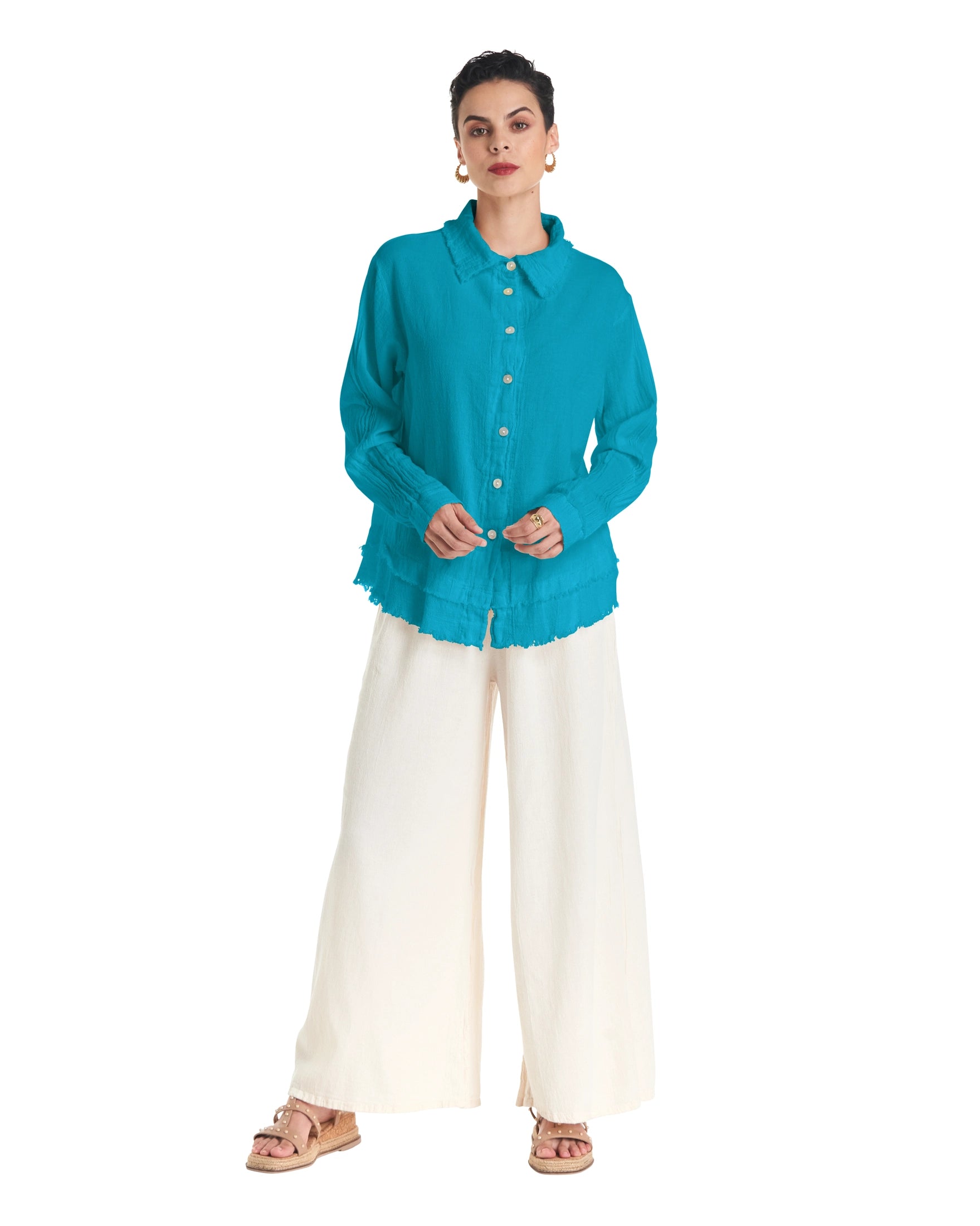 Urban Cotton Gauze Blouse-Oh My Gauze