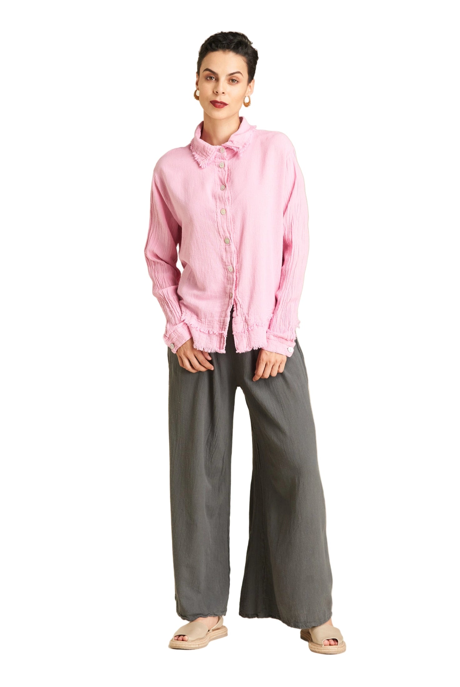 Urban Cotton Gauze Blouse-Oh My Gauze