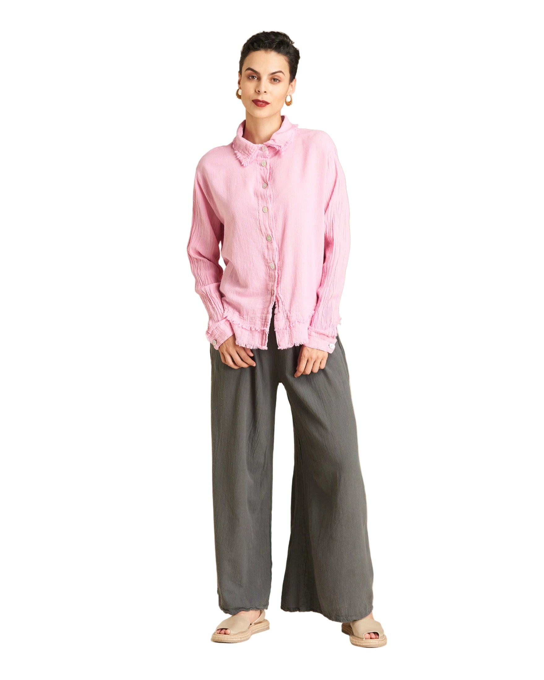 Urban Cotton Gauze Blouse-Oh My Gauze