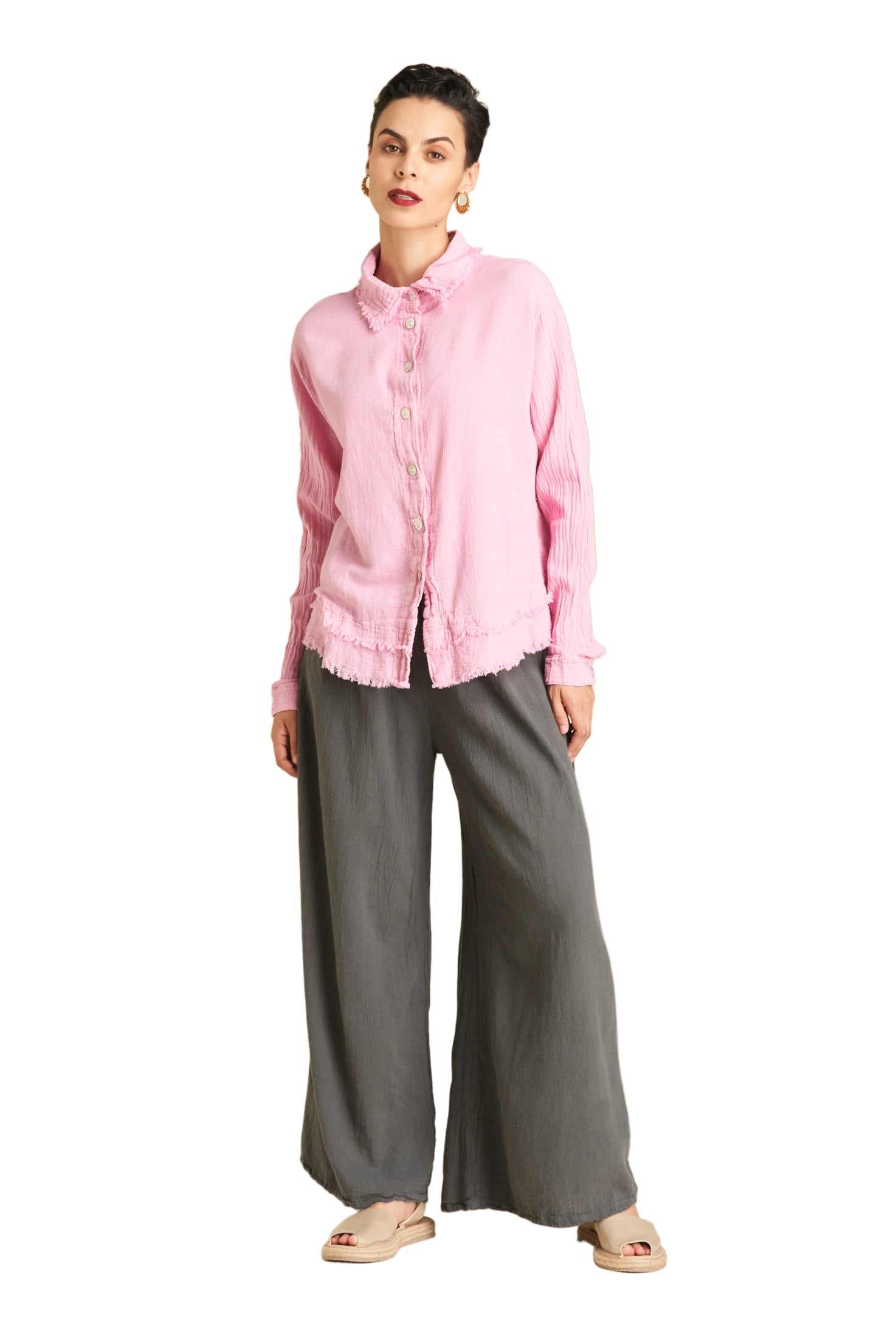 Urban Cotton Gauze Blouse-Oh My Gauze