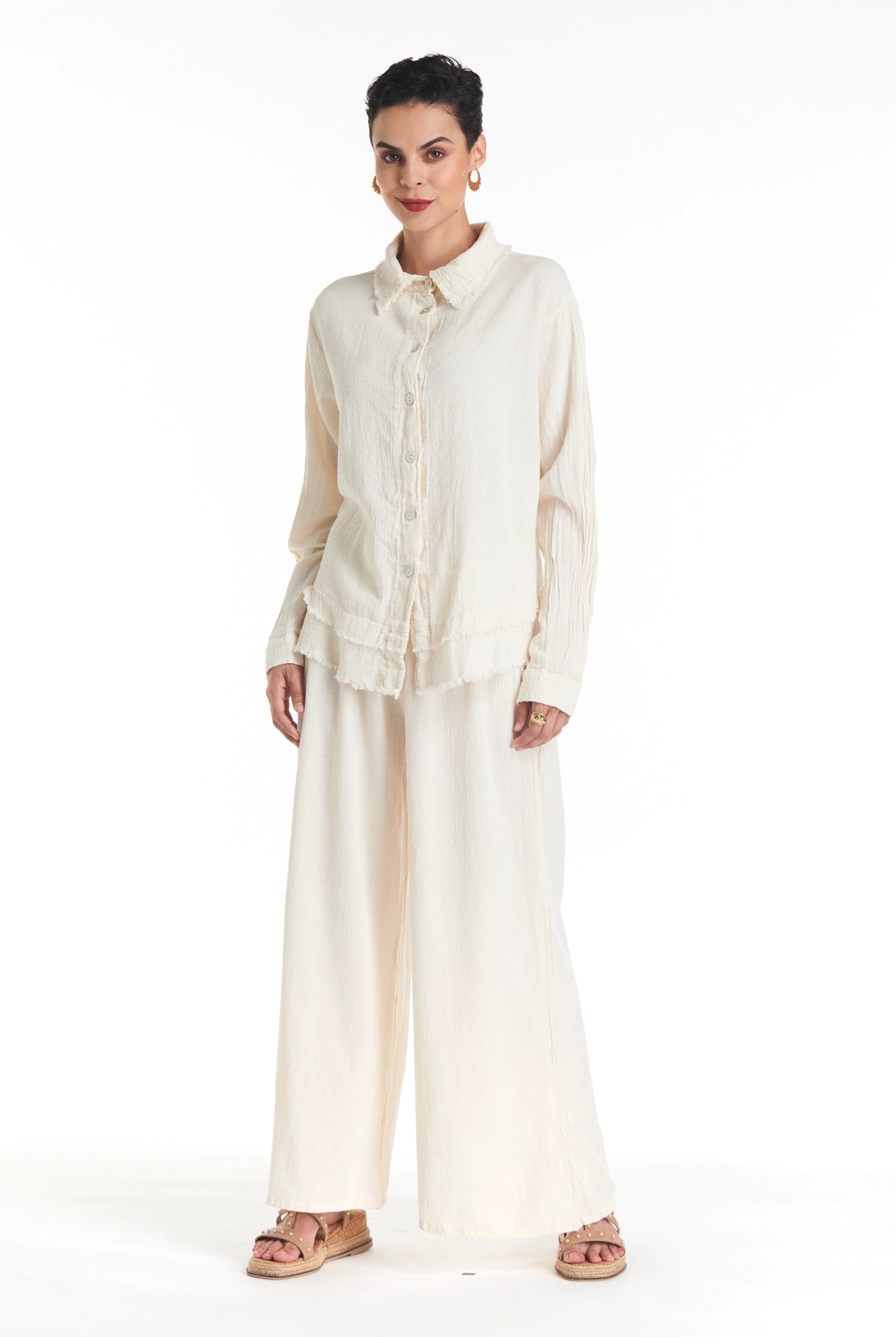 Urban Cotton Gauze Blouse-Oh My Gauze