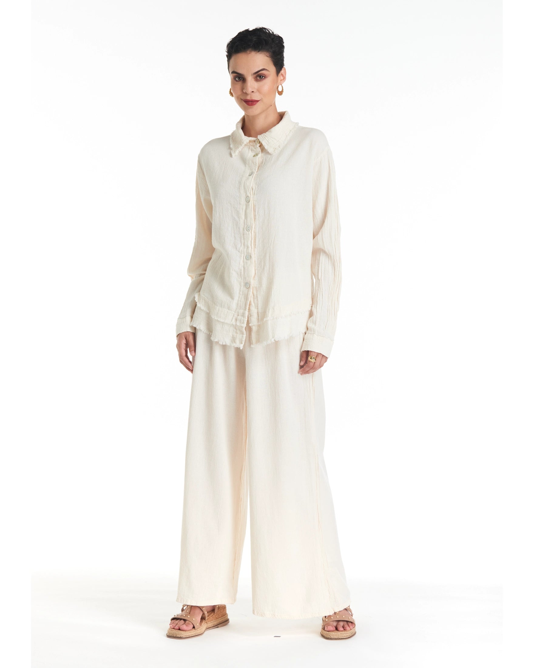 Urban Cotton Gauze Blouse-Oh My Gauze