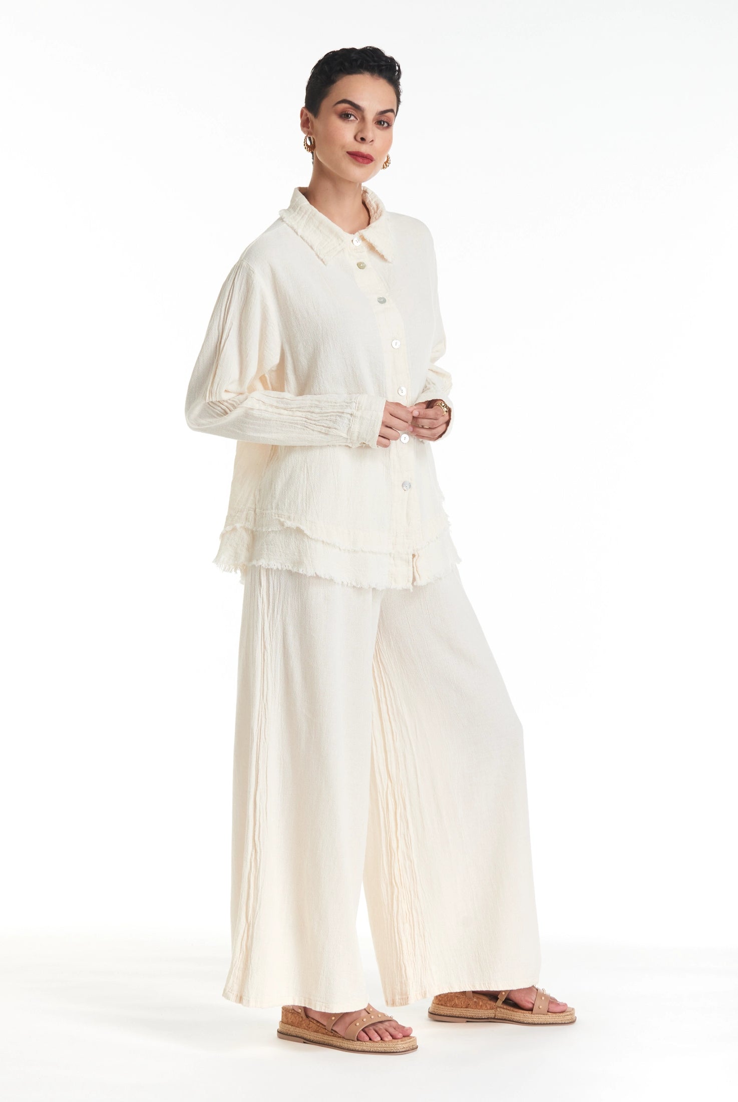 Urban Cotton Gauze Blouse-Oh My Gauze