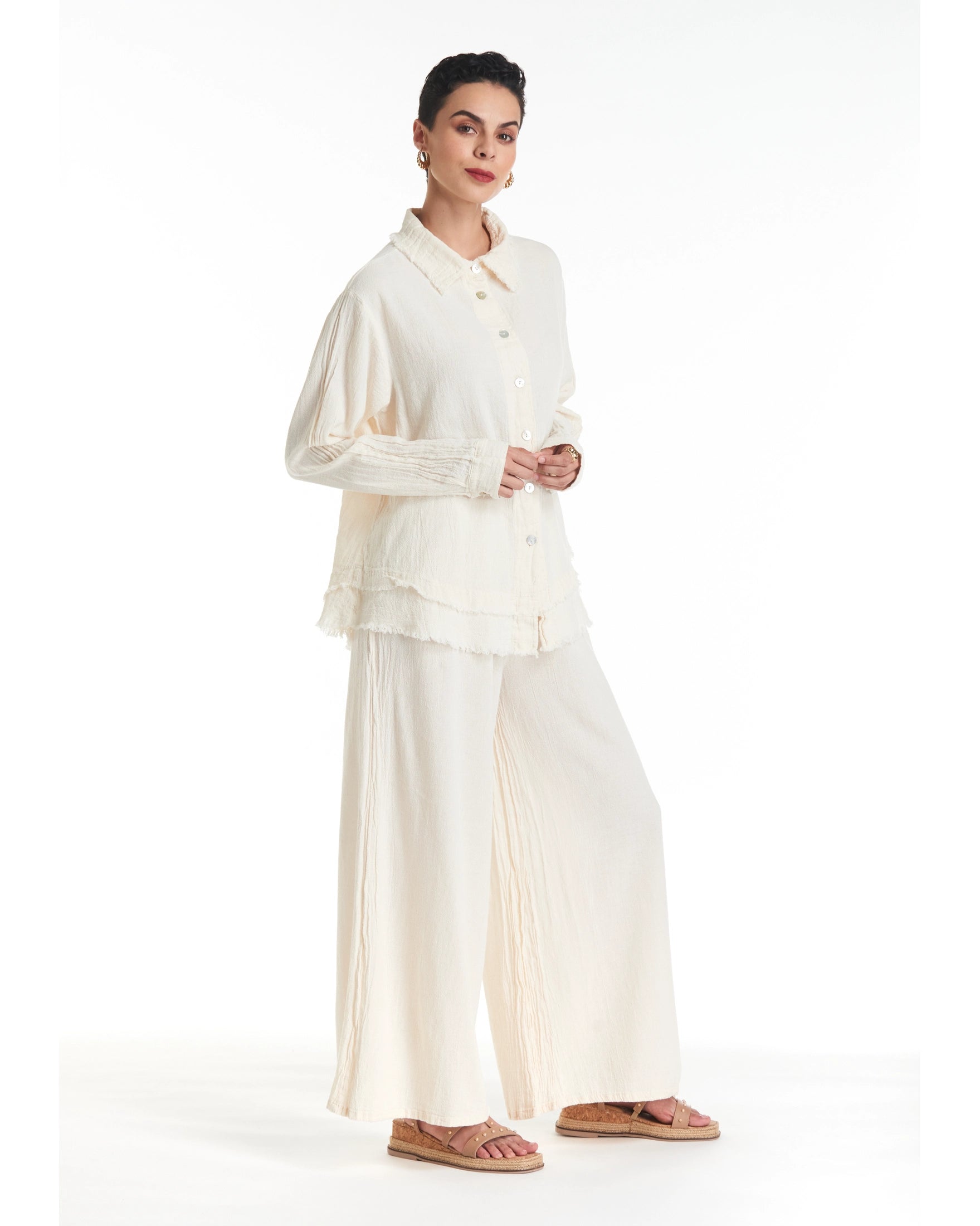 Urban Cotton Gauze Blouse-Oh My Gauze