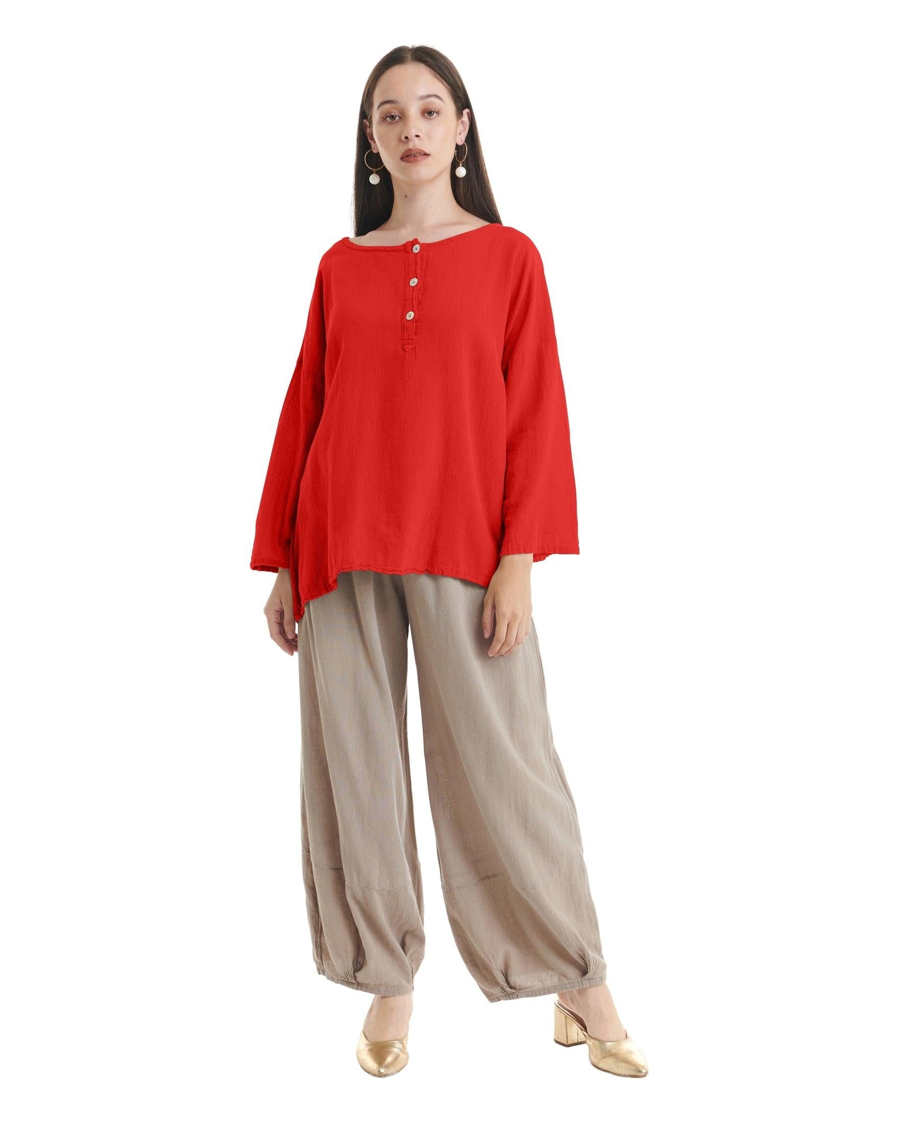 Valley Cotton Gauze Blouse-Oh My Gauze
