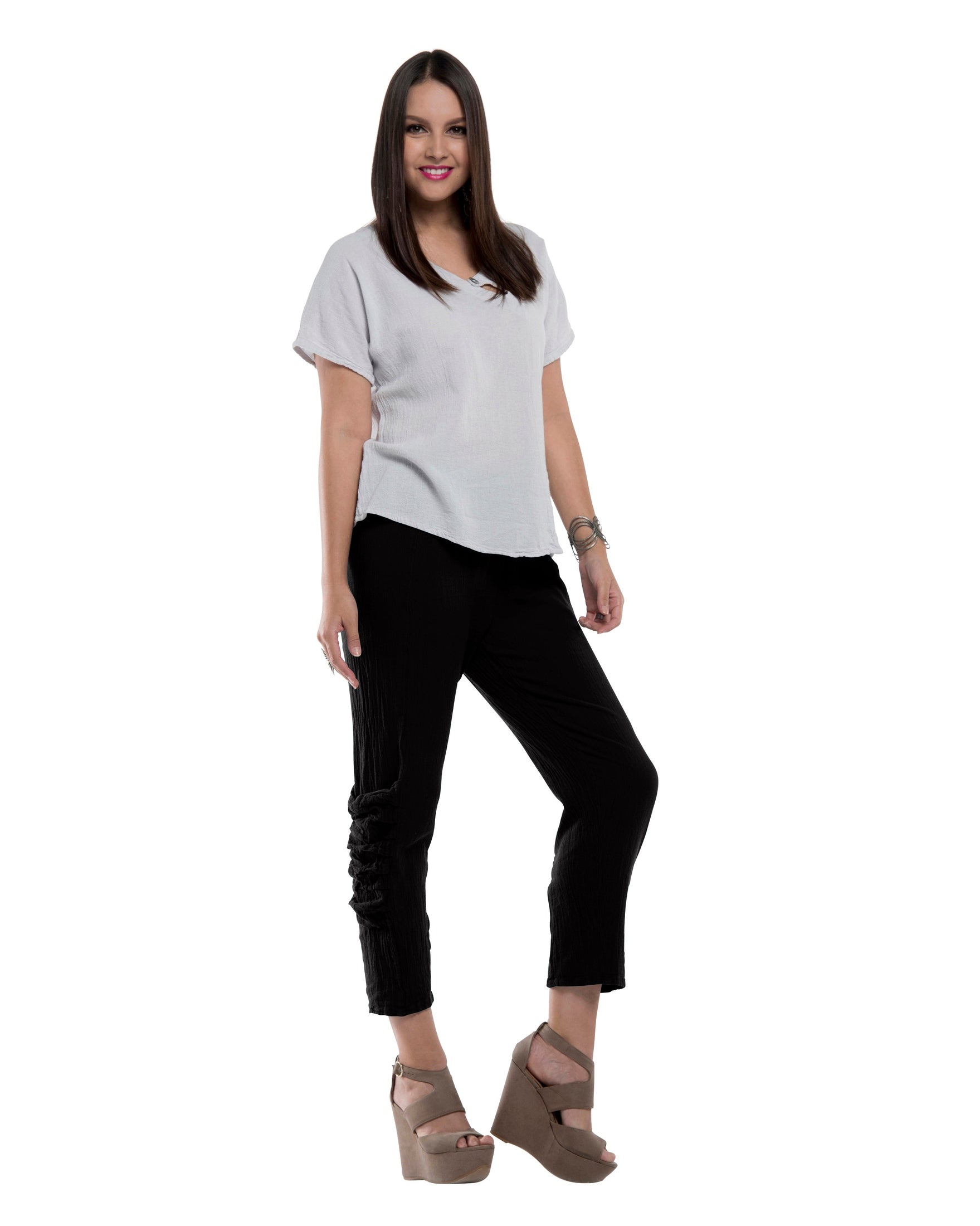 Victoria Cotton Gauze Pants - New-Oh My Gauze