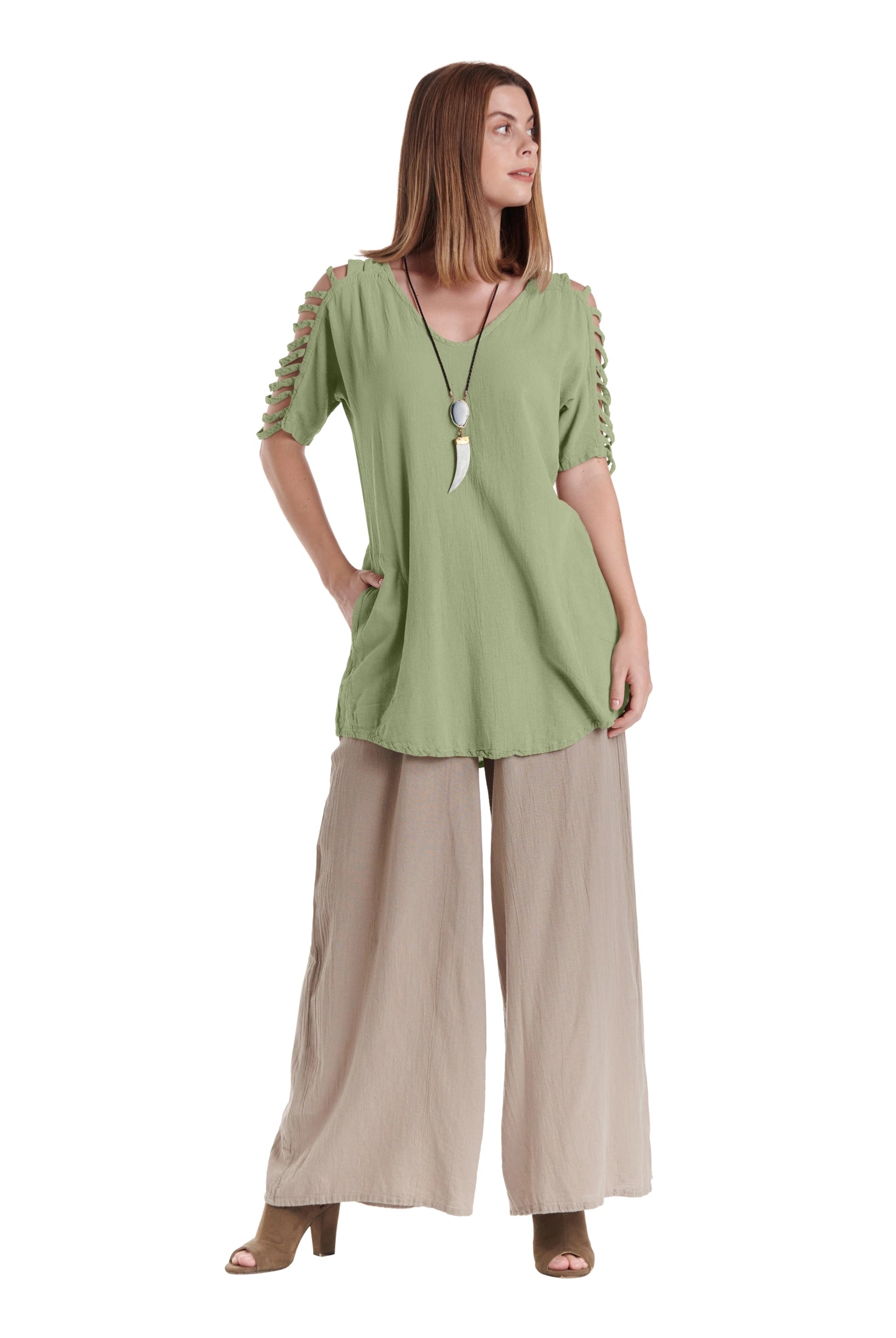 Waterfall Cotton Gauze Blouse – New Arrival-Oh My Gauze