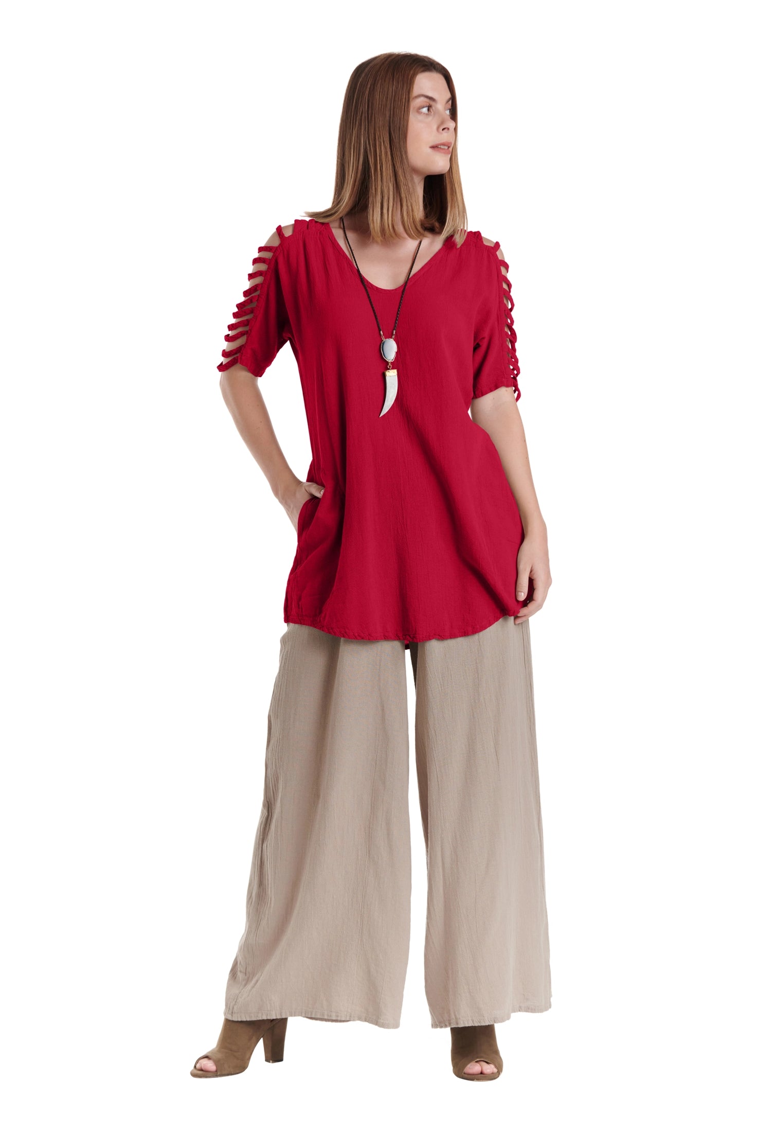 Waterfall Cotton Gauze Blouse – New Arrival-Oh My Gauze