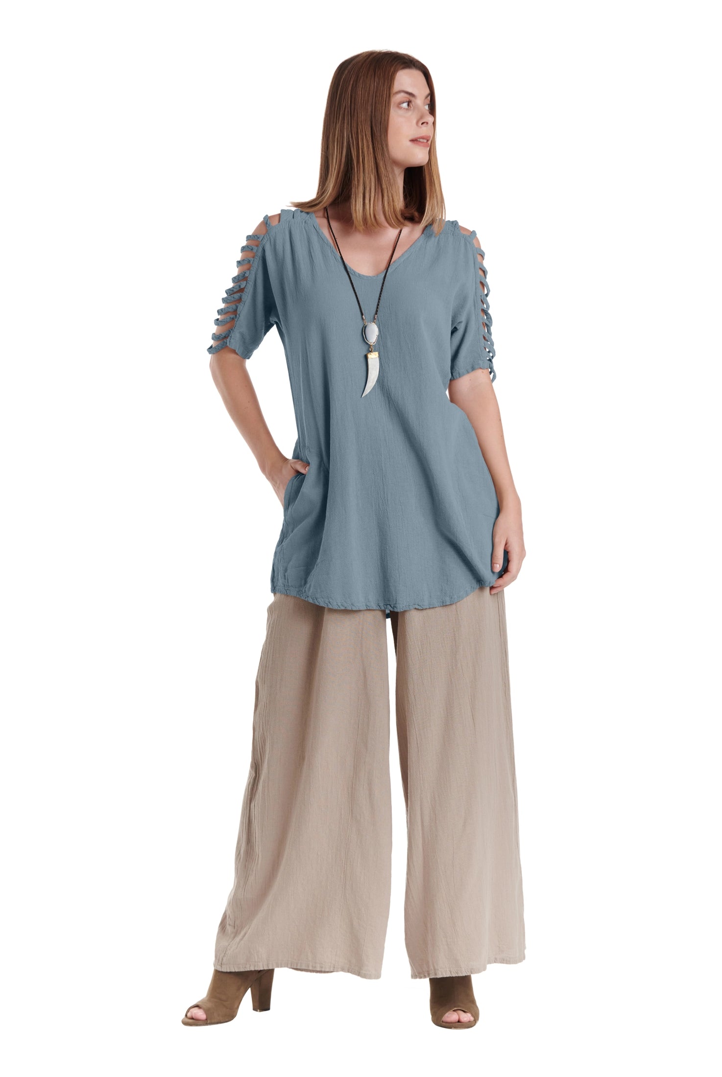 Waterfall Cotton Gauze Blouse – New Arrival-Oh My Gauze