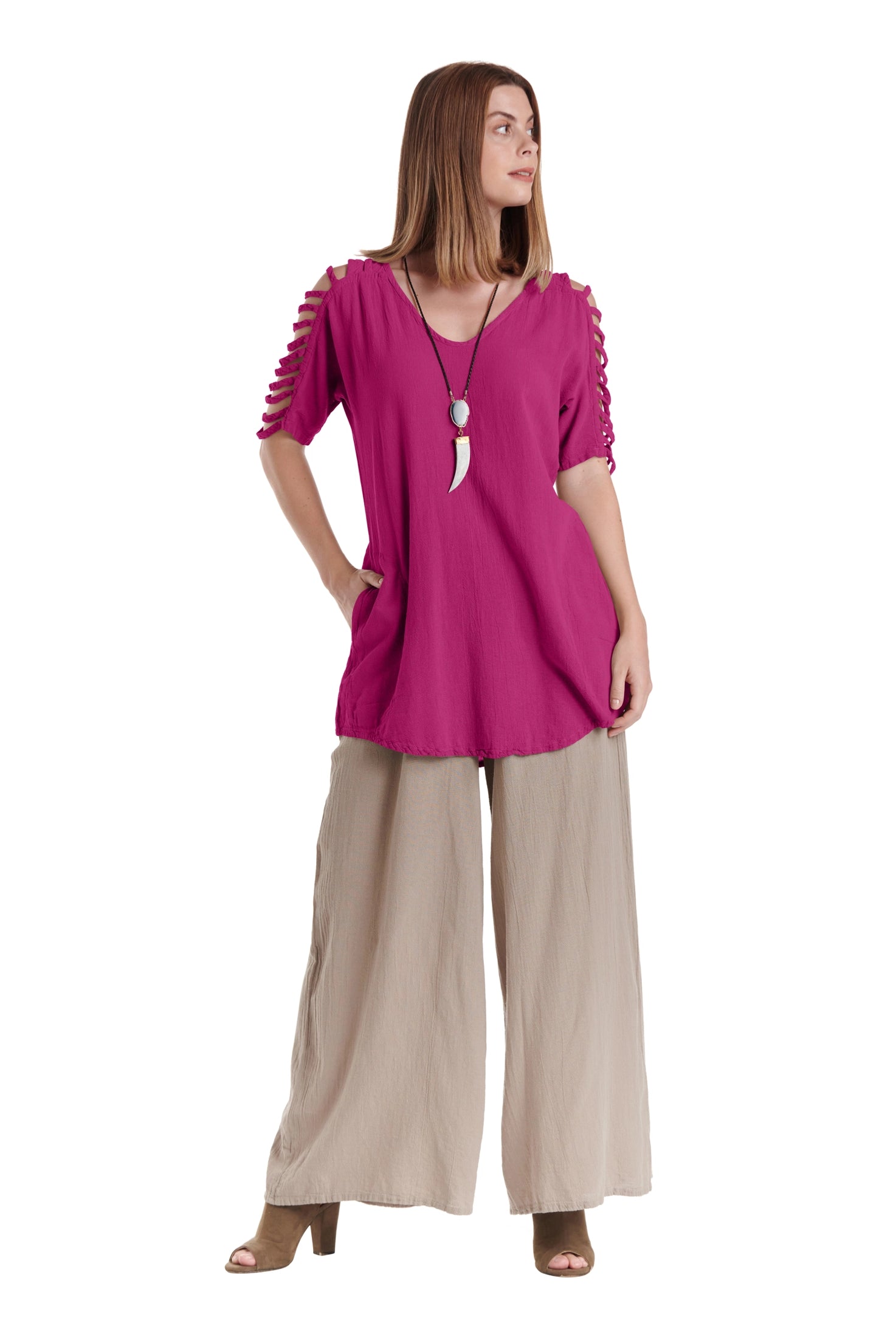 Waterfall Cotton Gauze Blouse – New Arrival-Oh My Gauze