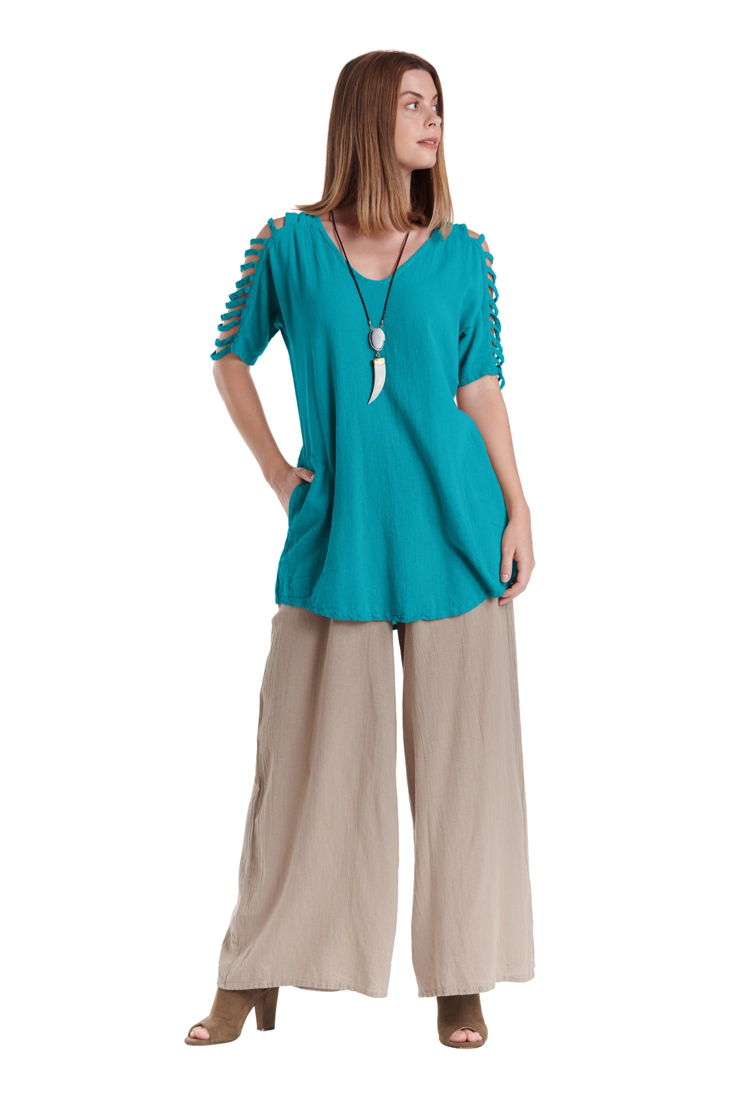 Waterfall Cotton Gauze Blouse – New Arrival-Oh My Gauze