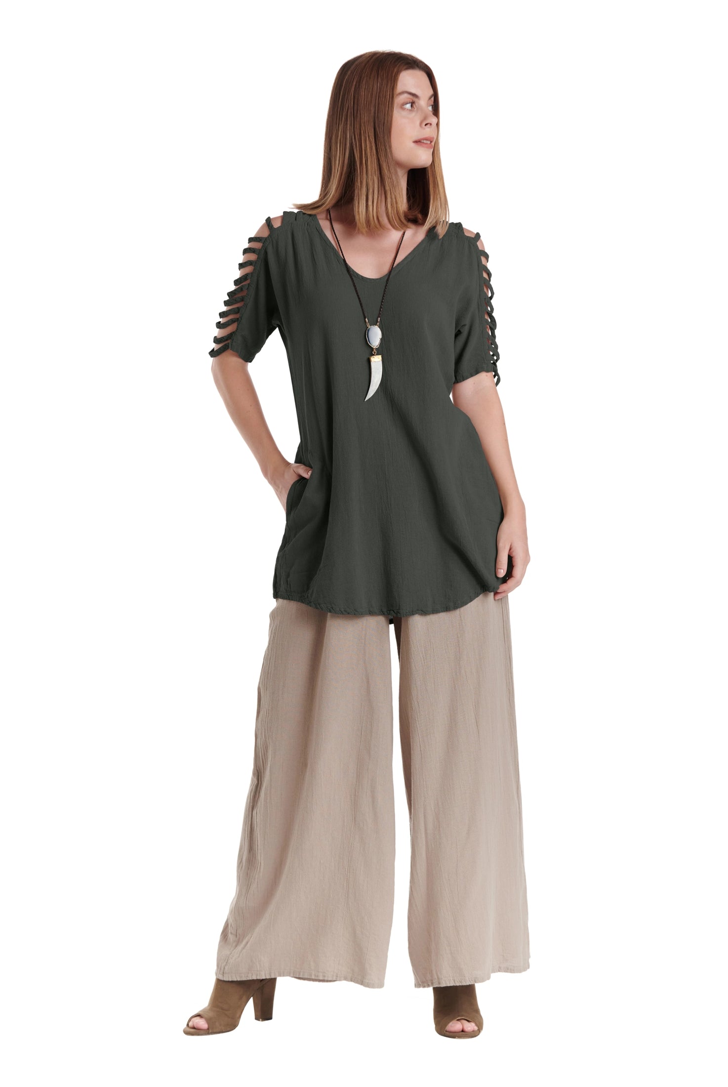 Waterfall Cotton Gauze Blouse – New Arrival-Oh My Gauze