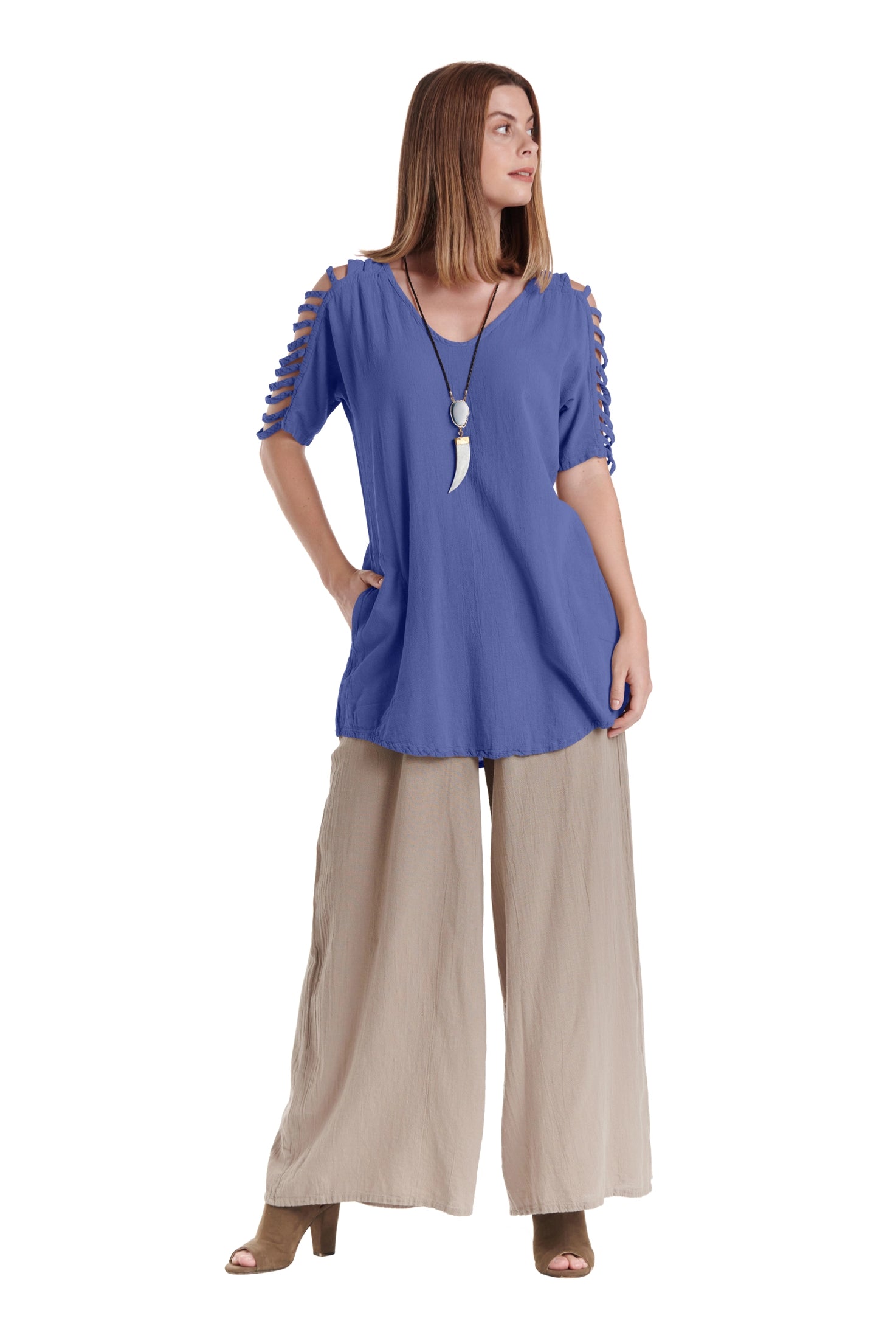 Waterfall Cotton Gauze Blouse – New Arrival-Oh My Gauze