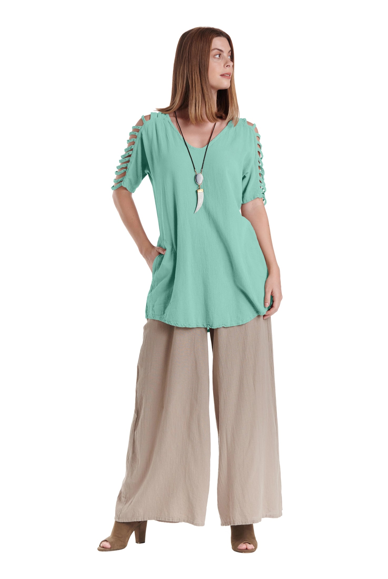 Waterfall Cotton Gauze Blouse – New Arrival-Oh My Gauze