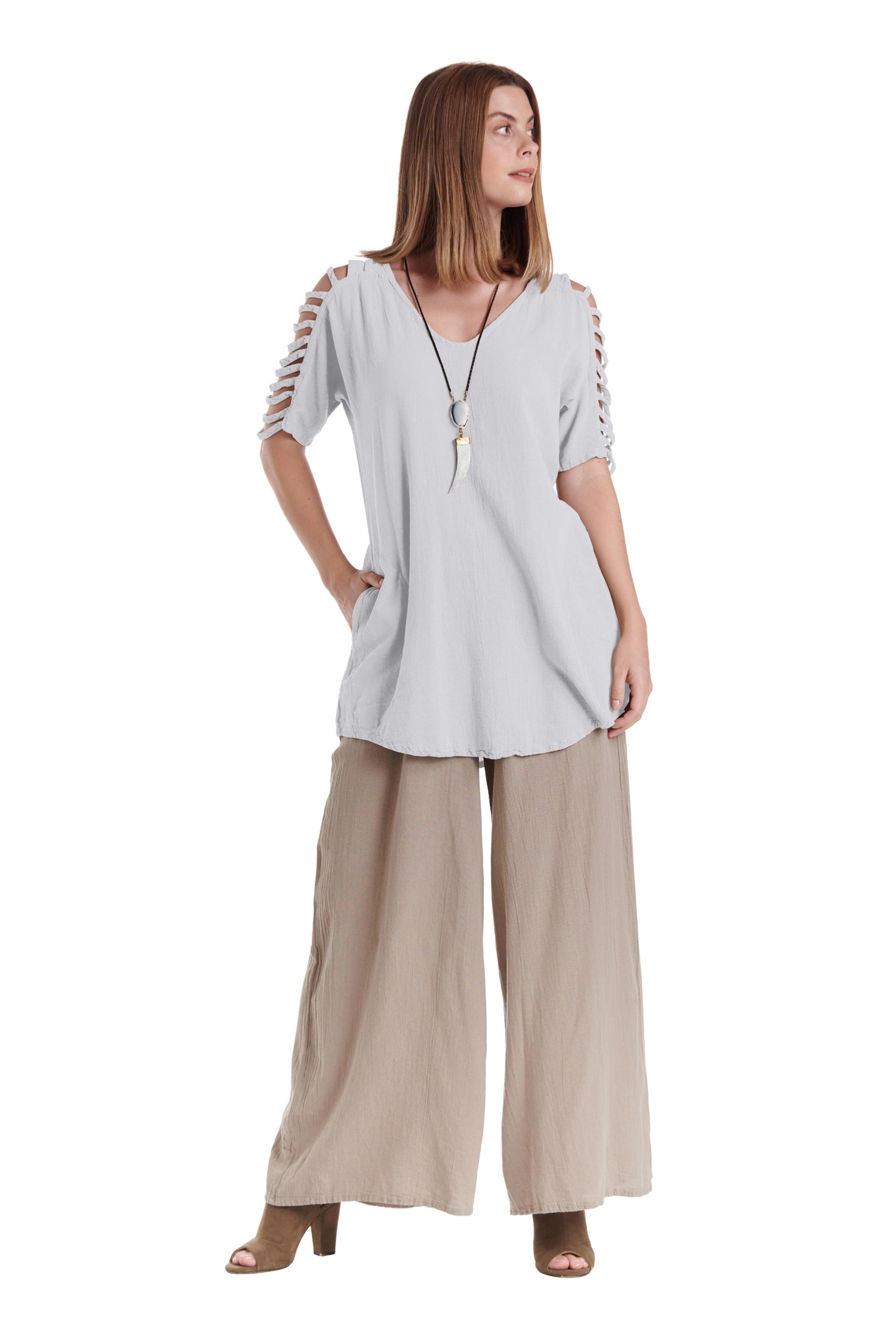 Waterfall Cotton Gauze Blouse – New Arrival-Oh My Gauze