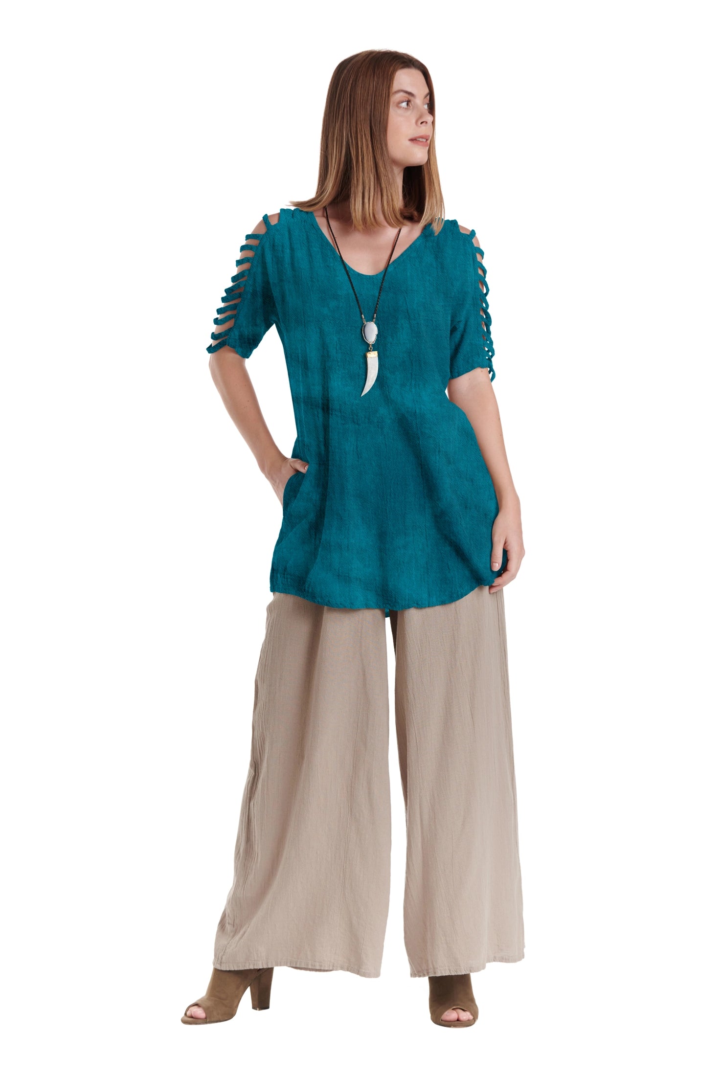 Waterfall Cotton Gauze Blouse – New Arrival-Oh My Gauze