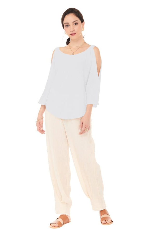 Sporty Cotton Gauze Blouse – Final Sale-Oh My Gauze