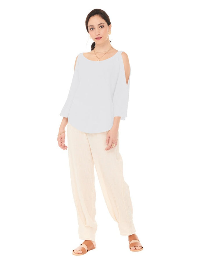 Sporty Cotton Gauze Blouse – Final Sale-Oh My Gauze