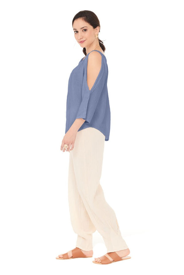 Sporty Cotton Gauze Blouse – Final Sale-Oh My Gauze