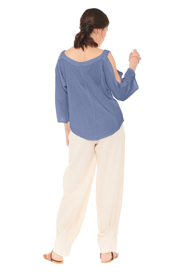 Sporty Cotton Gauze Blouse – Final Sale-Oh My Gauze