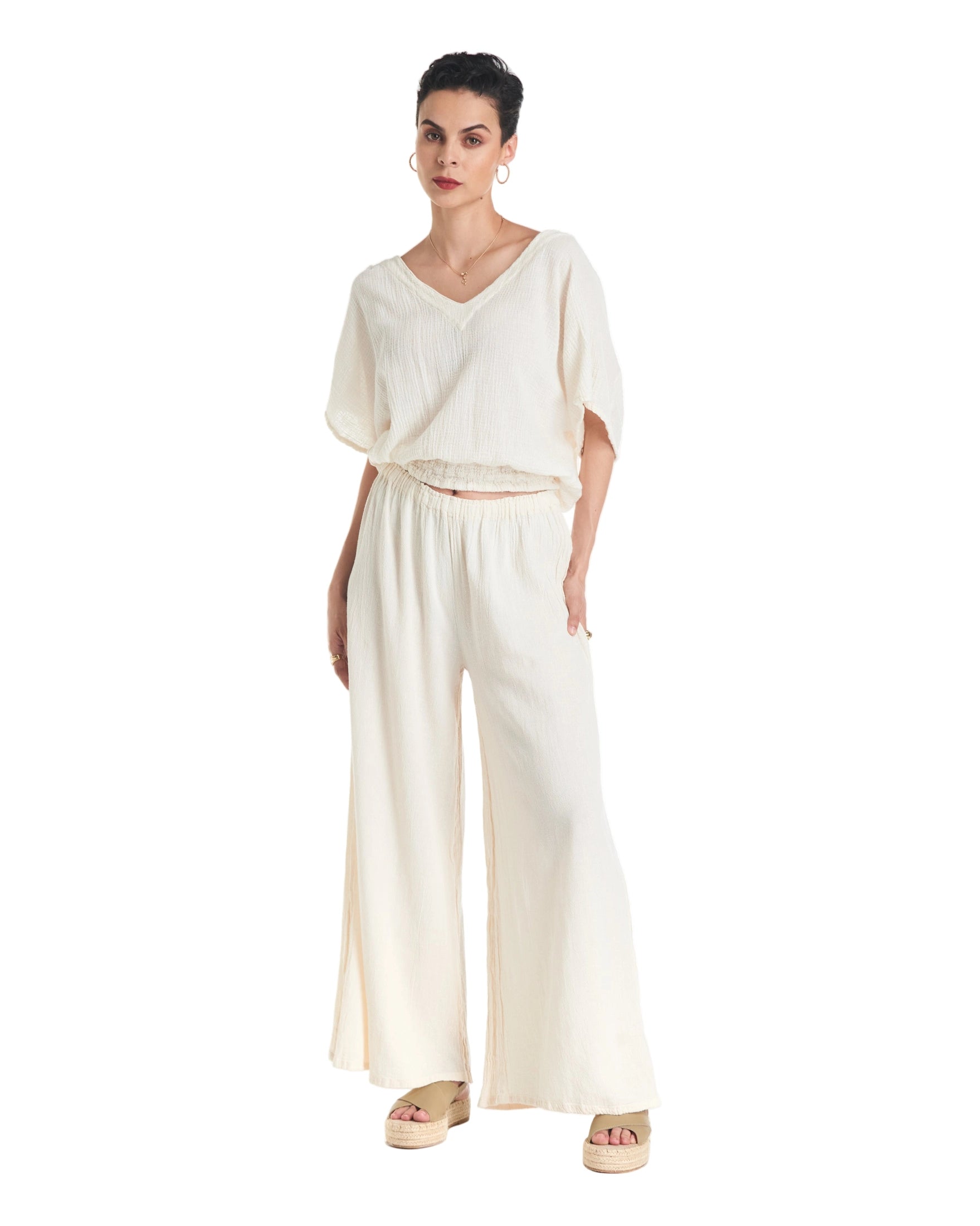 Romane Cotton Gauze Blouse-Oh My Gauze