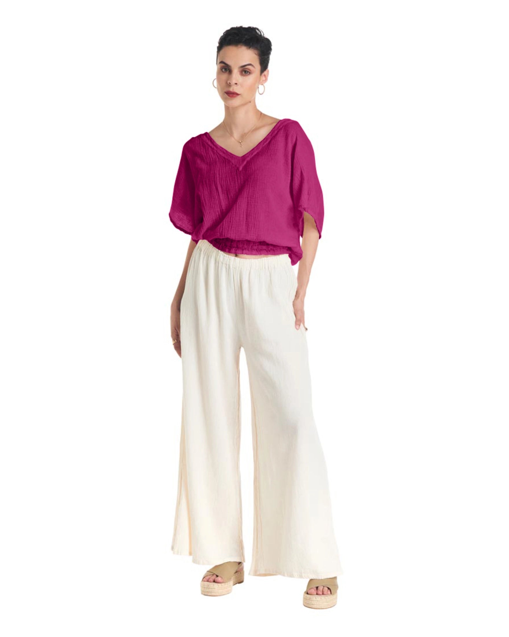 Romane Cotton Gauze Blouse-Oh My Gauze