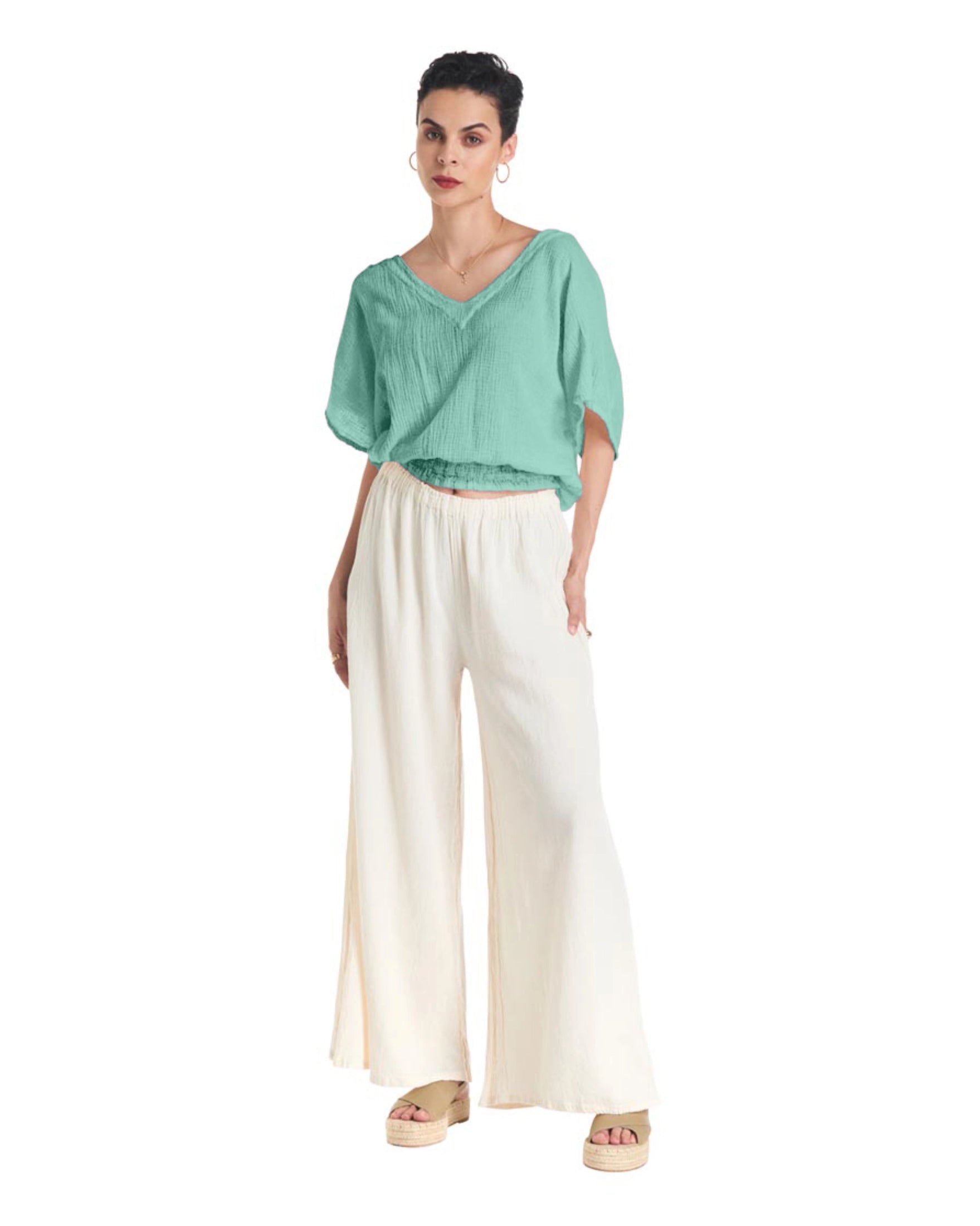 Romane Cotton Gauze Blouse - Final Sale-Oh My Gauze