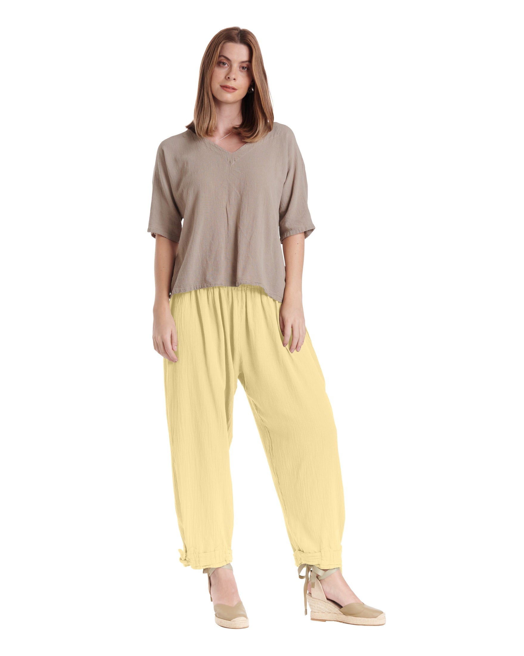 Bando Cotton Gauze Pants-Oh My Gauze