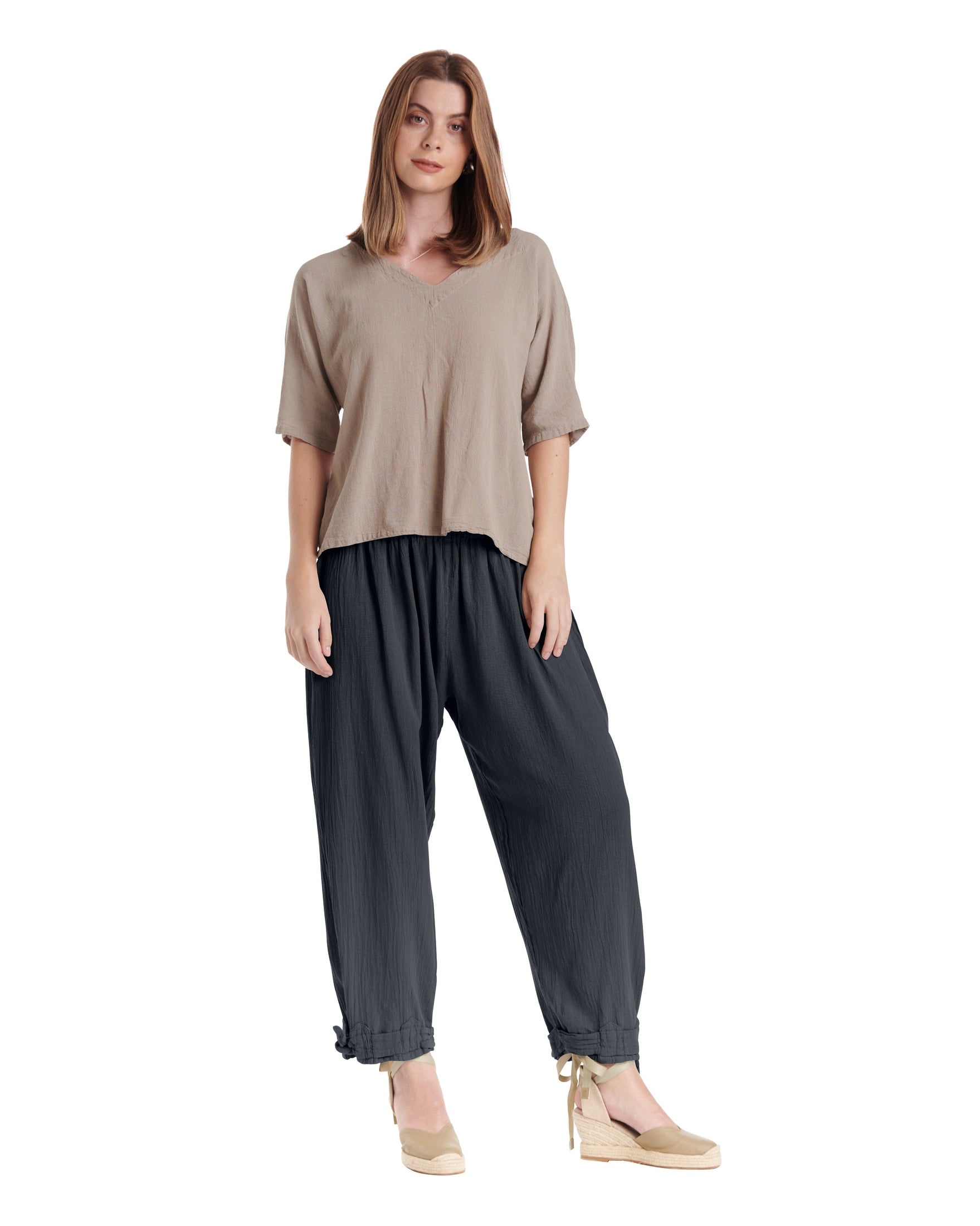 Bando Cotton Gauze Pants-Oh My Gauze