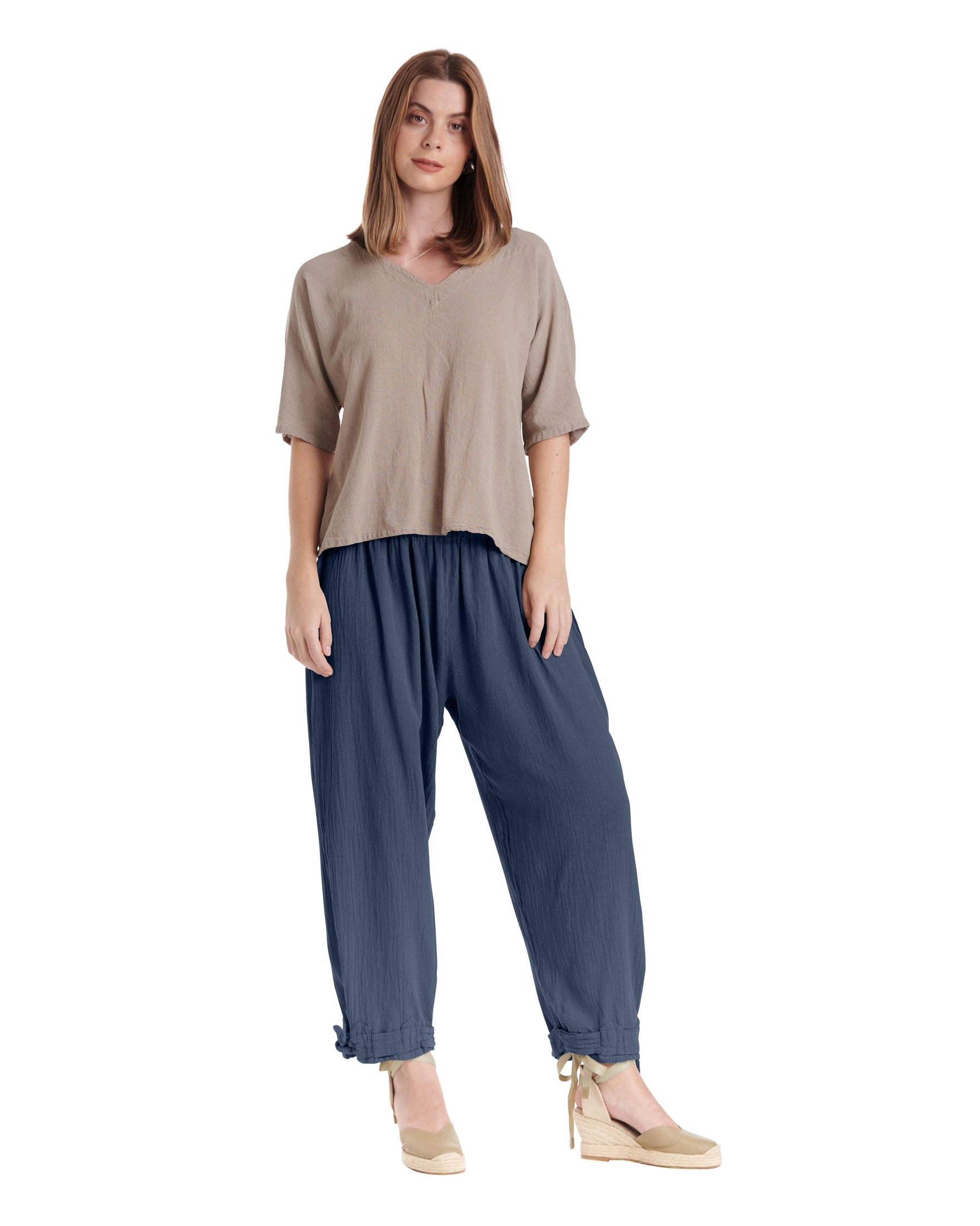 Bando Cotton Gauze Pants-Oh My Gauze