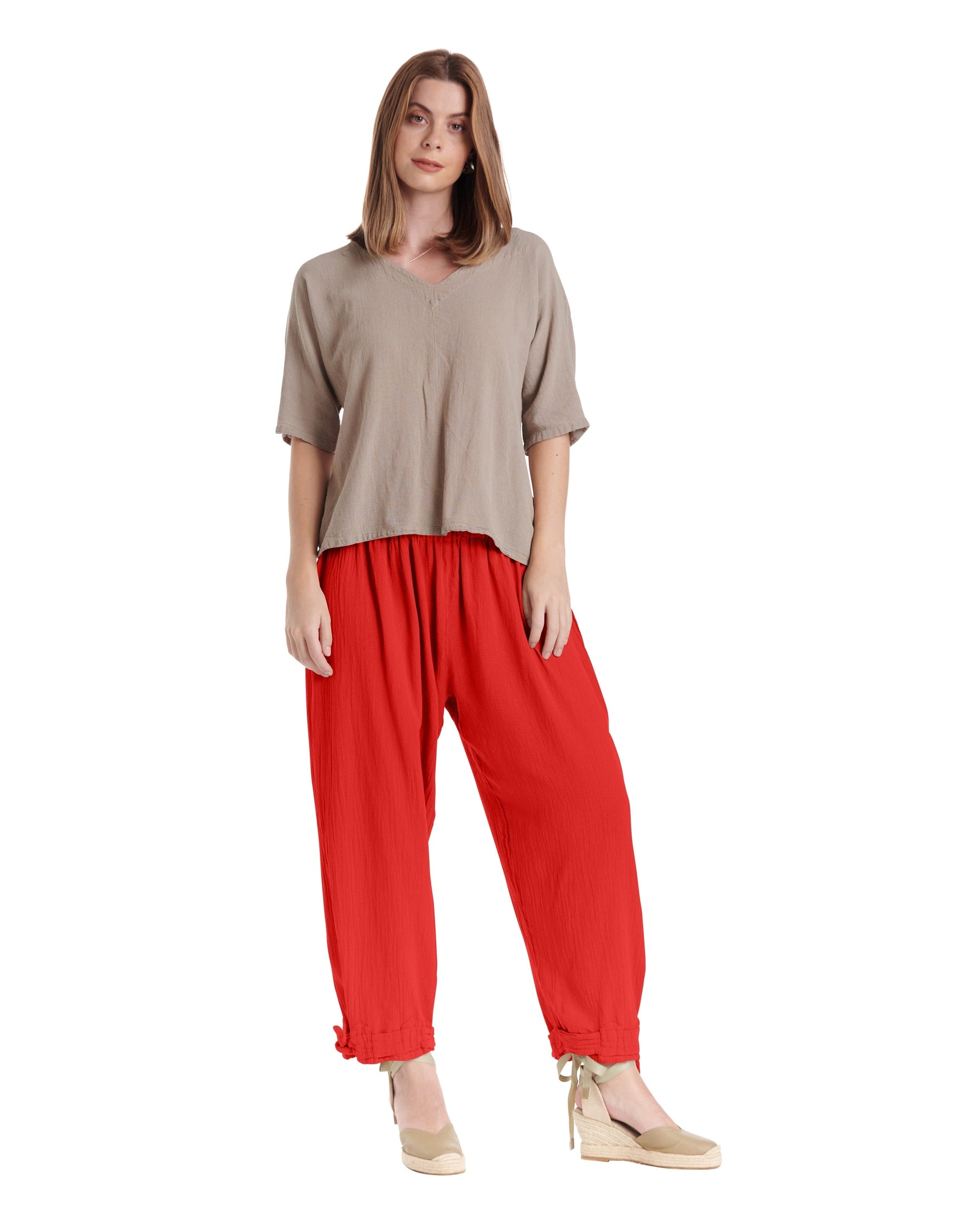 Bando Cotton Gauze Pants-Oh My Gauze