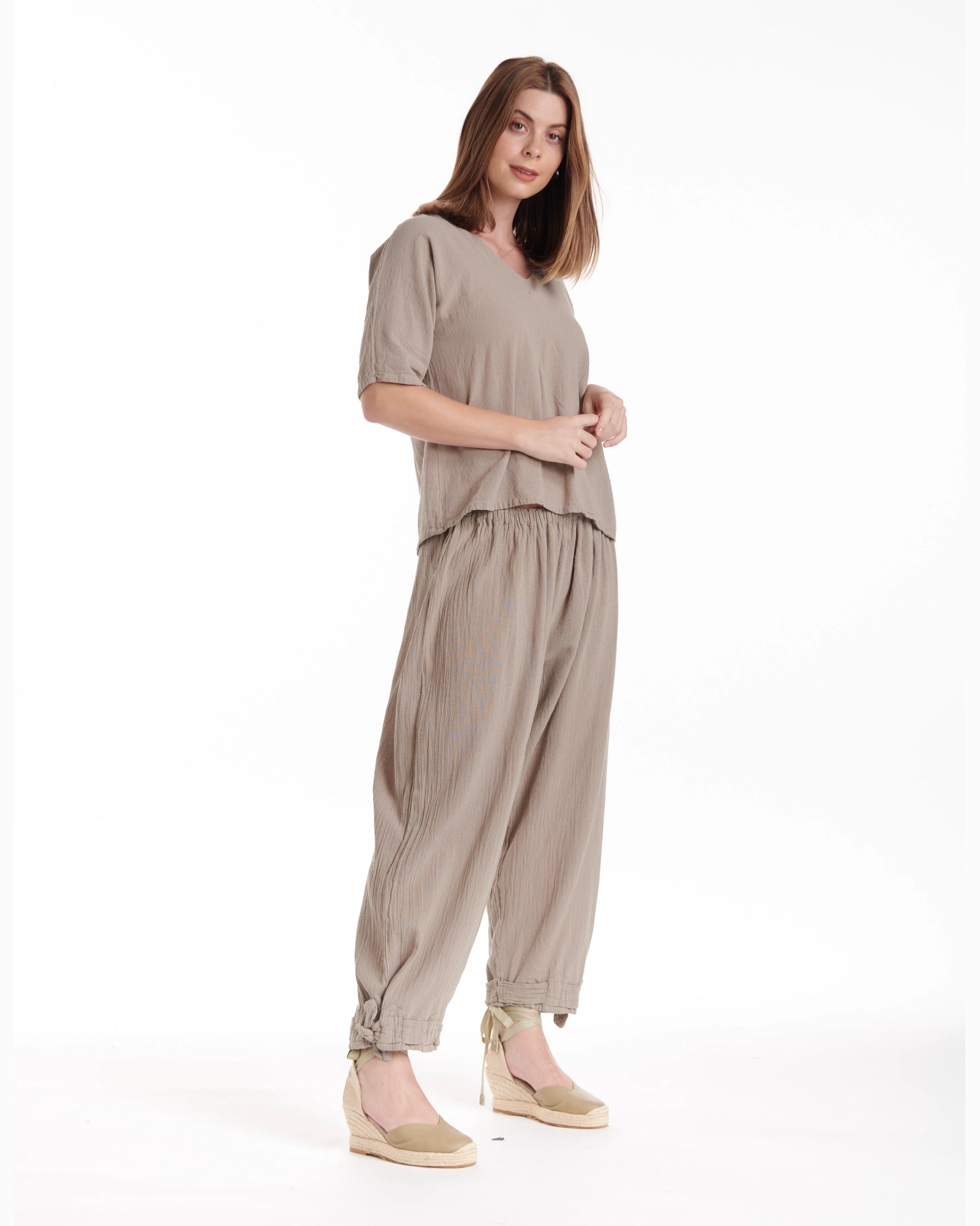 Bando Cotton Gauze Pants-Oh My Gauze