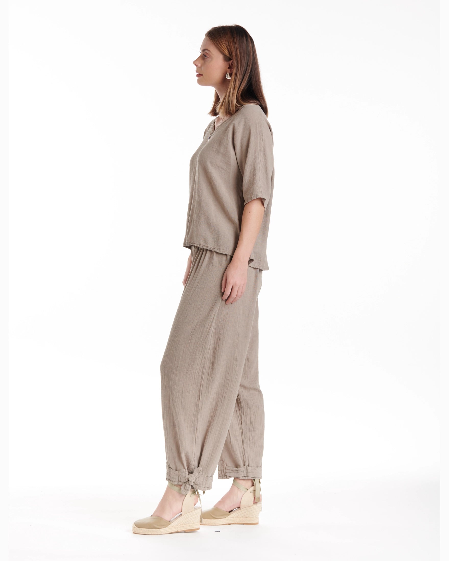 Bando Cotton Gauze Pants-Oh My Gauze